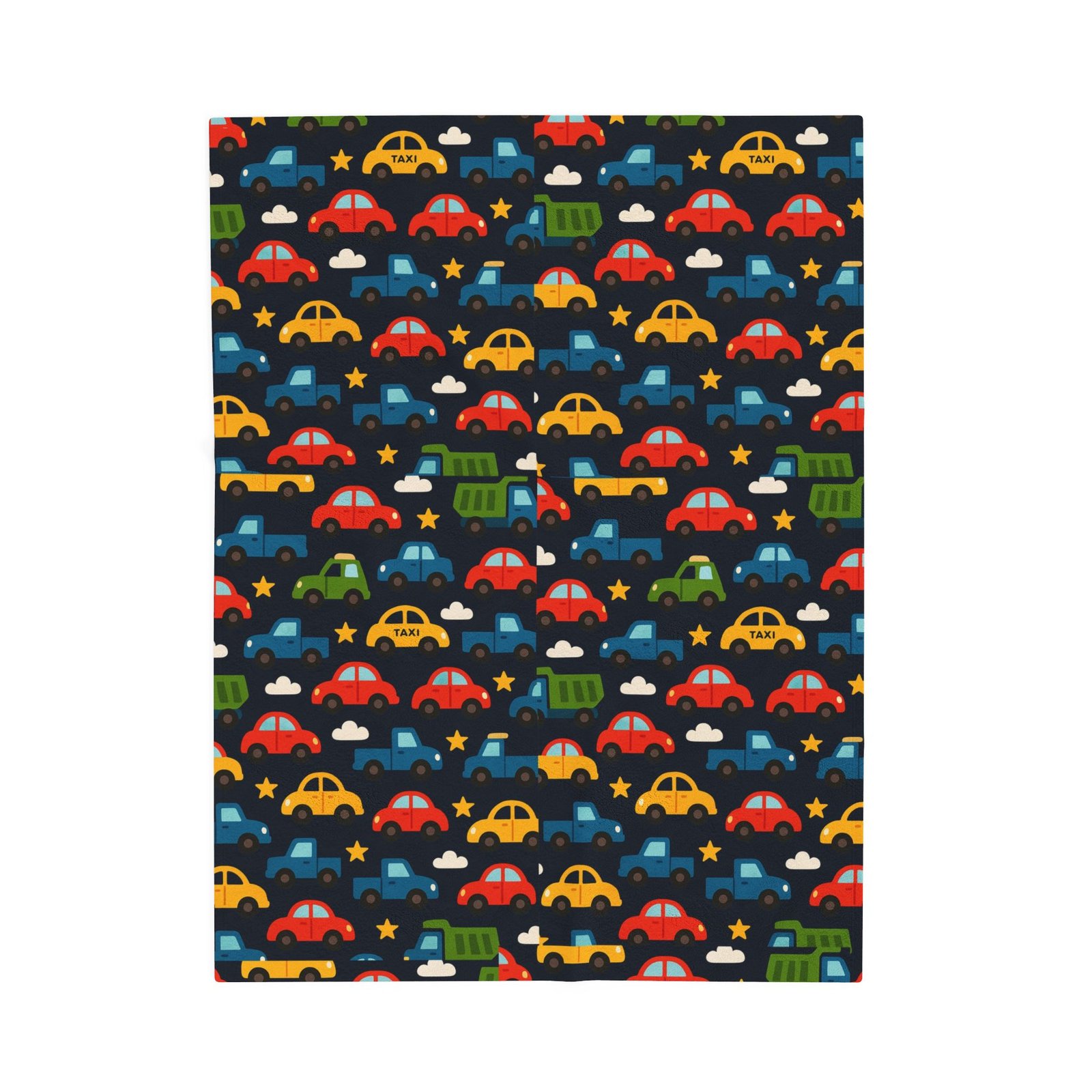 Colorful Cars Pattern Velveteen Plush Blanket | Kids Car Design, Cozy Throw - Image 9