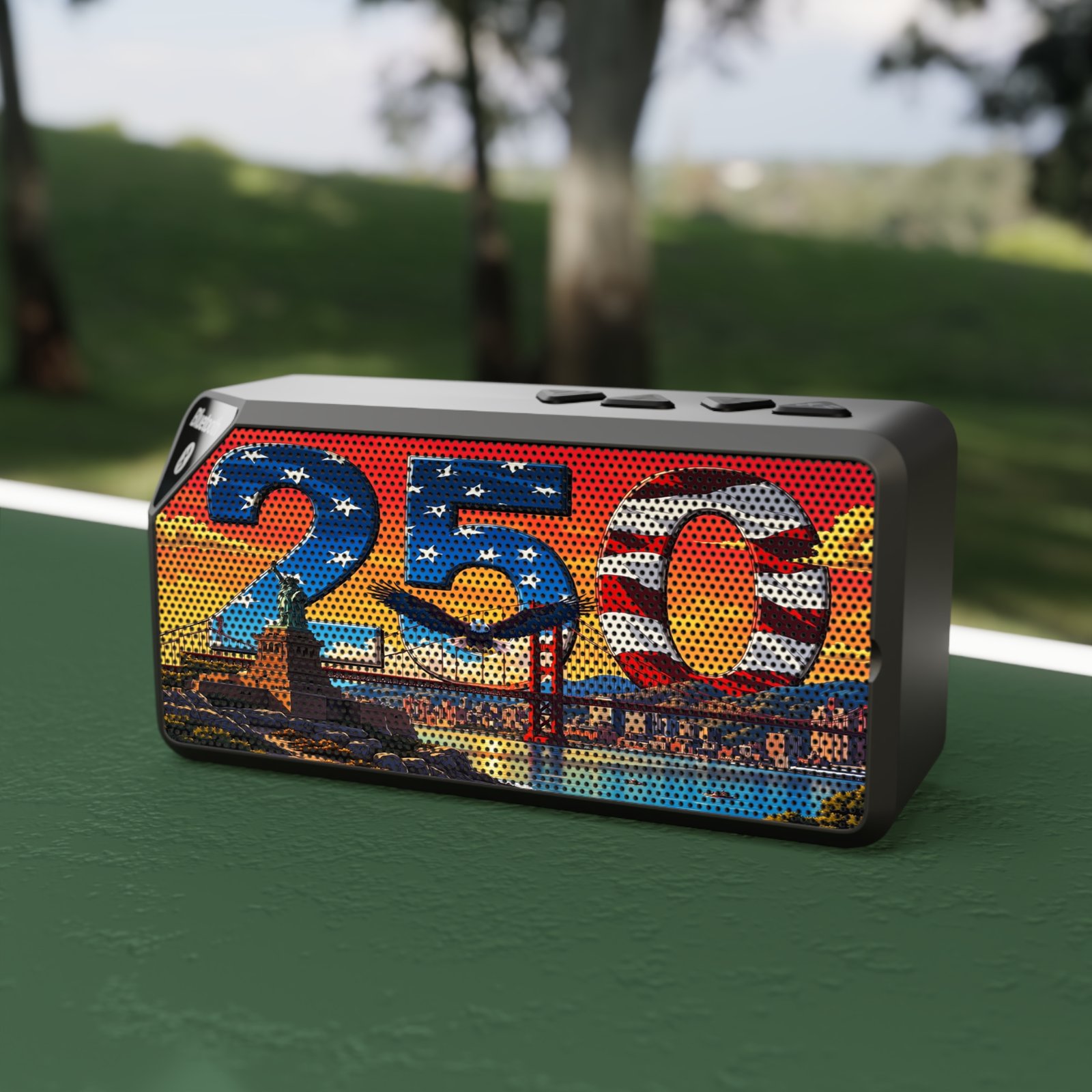 America 250 Perfect Picture Bluetooth Speaker | Patriotic Wireless Audio | USA Freedom Tech Gift | Portable Rechargeable Speaker | 1776_2026 - Image 5