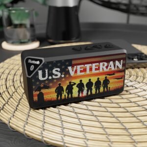 U.S. Veteran Bluetooth Speaker | Patriotic Wireless Speaker | Military Tribute Audio | Portable Rechargeable Sound | Freedom Tech Gift