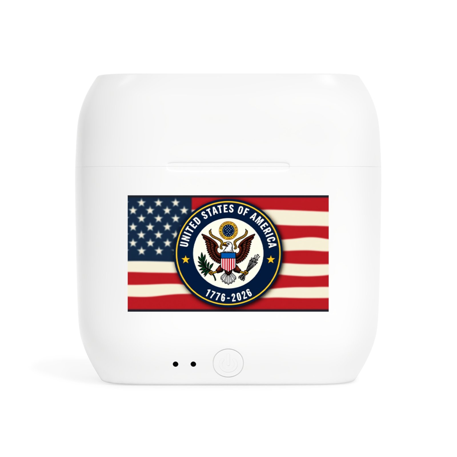 Patriotic Earbuds, American Flag Wireless Headphones, Independence Day Gift, USA 1776-2026 Tech Accessories, Fourth of July Music Gear - Image 2