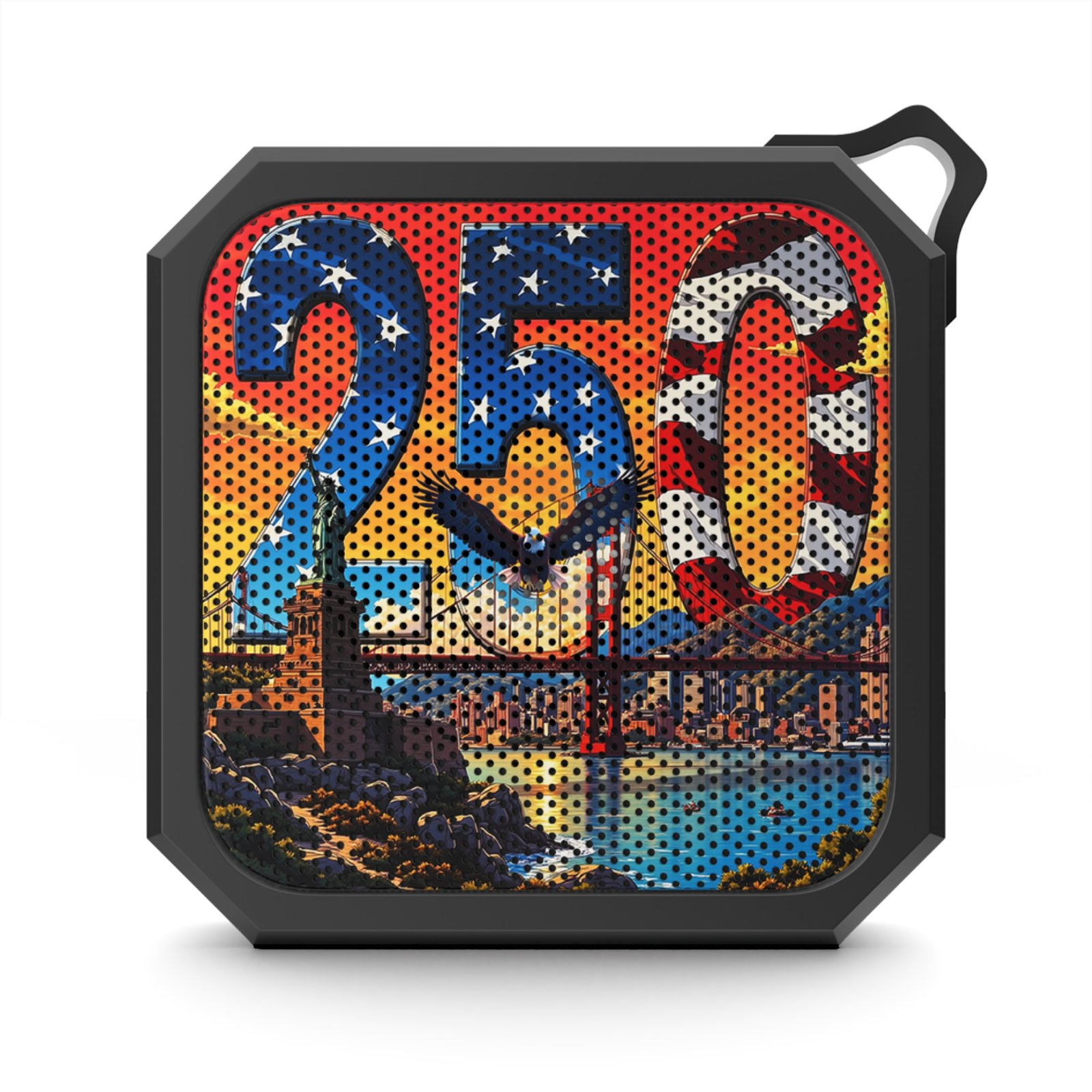 America 250 Retro Bridge Scene Bluetooth Speaker | Outdoor Patriotic Audio | Wireless Waterproof Speaker | USA 1776_2026 Tech Gift Portable - Image 2