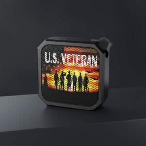 U.S. Veteran Outdoor Bluetooth Speaker | Patriotic Wireless Audio | Rugged Waterproof Speaker | Military Tribute Tech Gift | Portable Sound