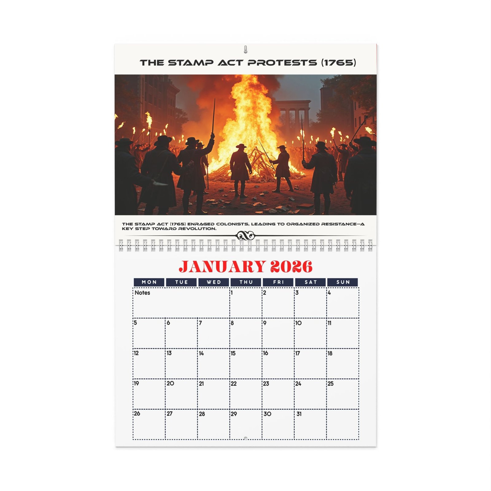 2026 Semiquincentennial Minimalist Calendar, America 250 Wall Calendar, 1776-2026 Patriotic Planner, U.S. 250th Anniversary Gift - Image 2