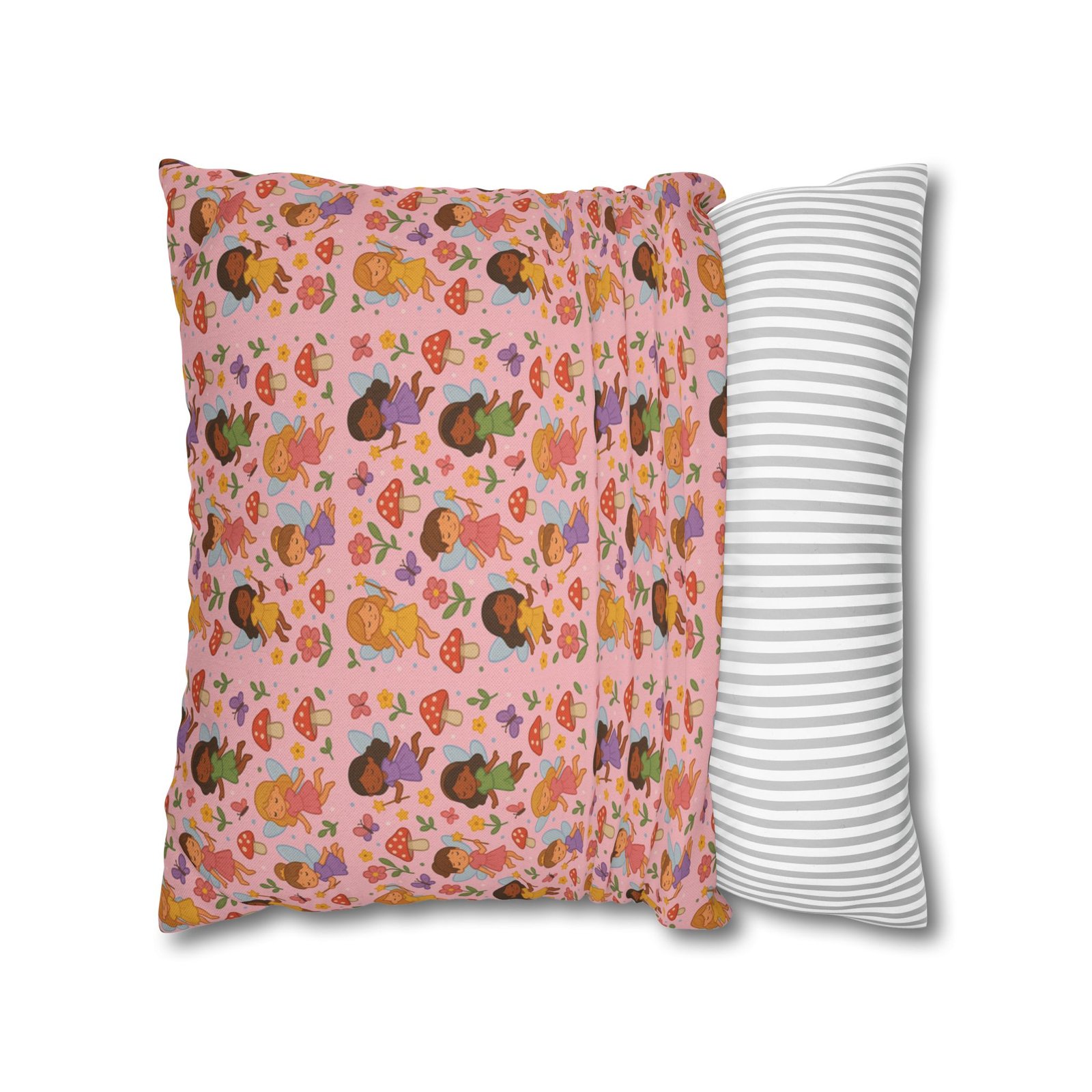 Flower Girls Square Pillowcase, Floral Pillow Cover, Bedroom Decor, Home Accent, Flower Pattern Bedding - Image 14