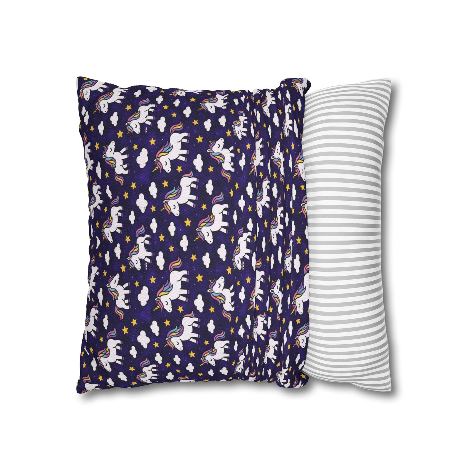 Unicorn Pattern Pillowcase | Square Polyester Throw Pillow Cover - Image 10