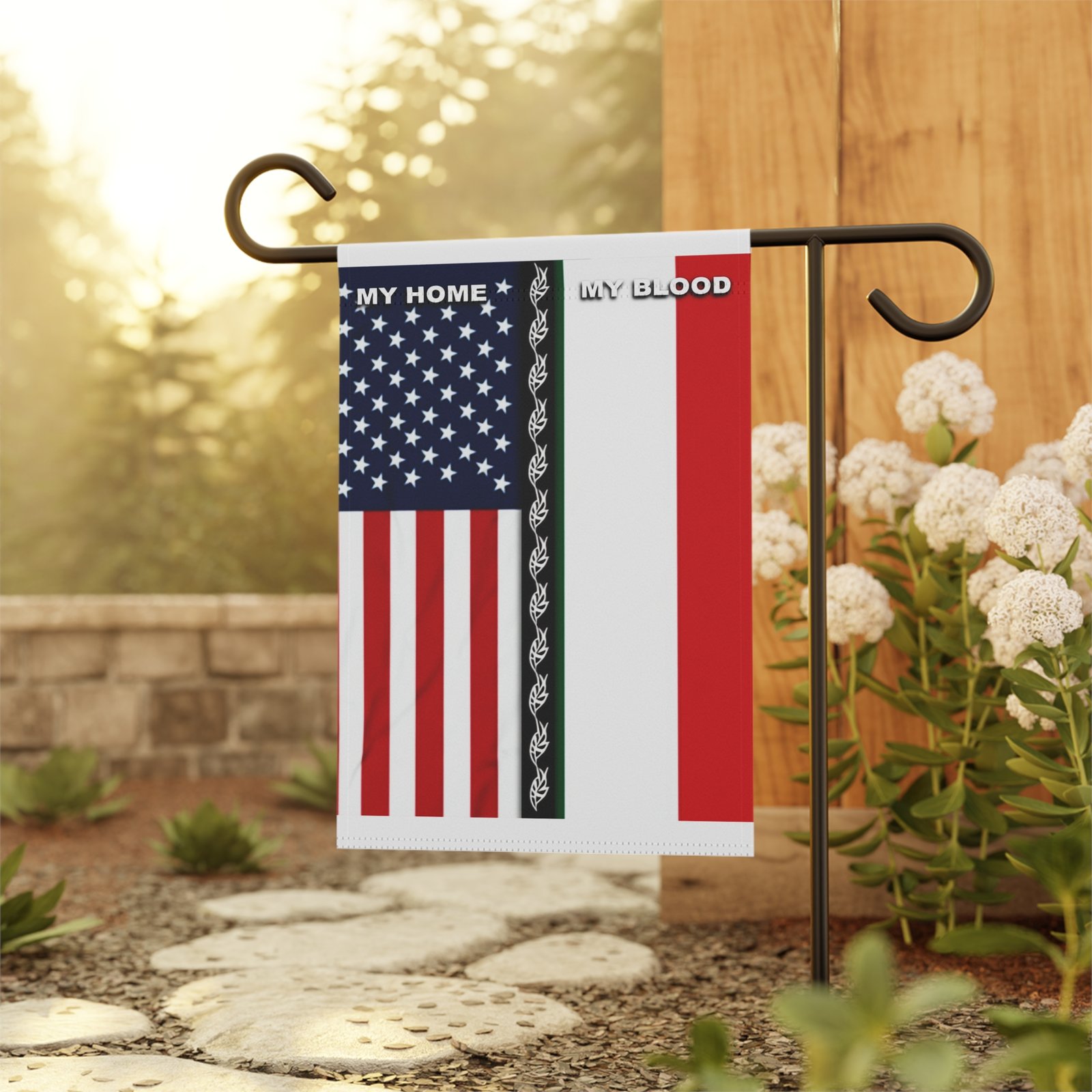 My Home My Blood, American Mexican Garden Flag - Image 4