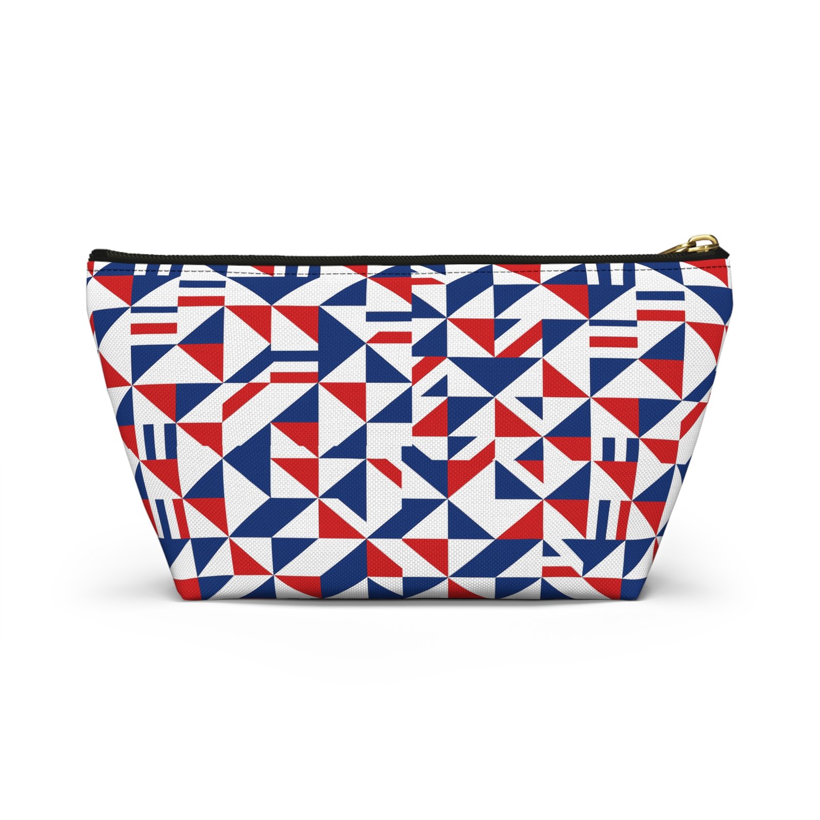 Red White Blue Geometric Pattern Accessory Pouch - Image 10