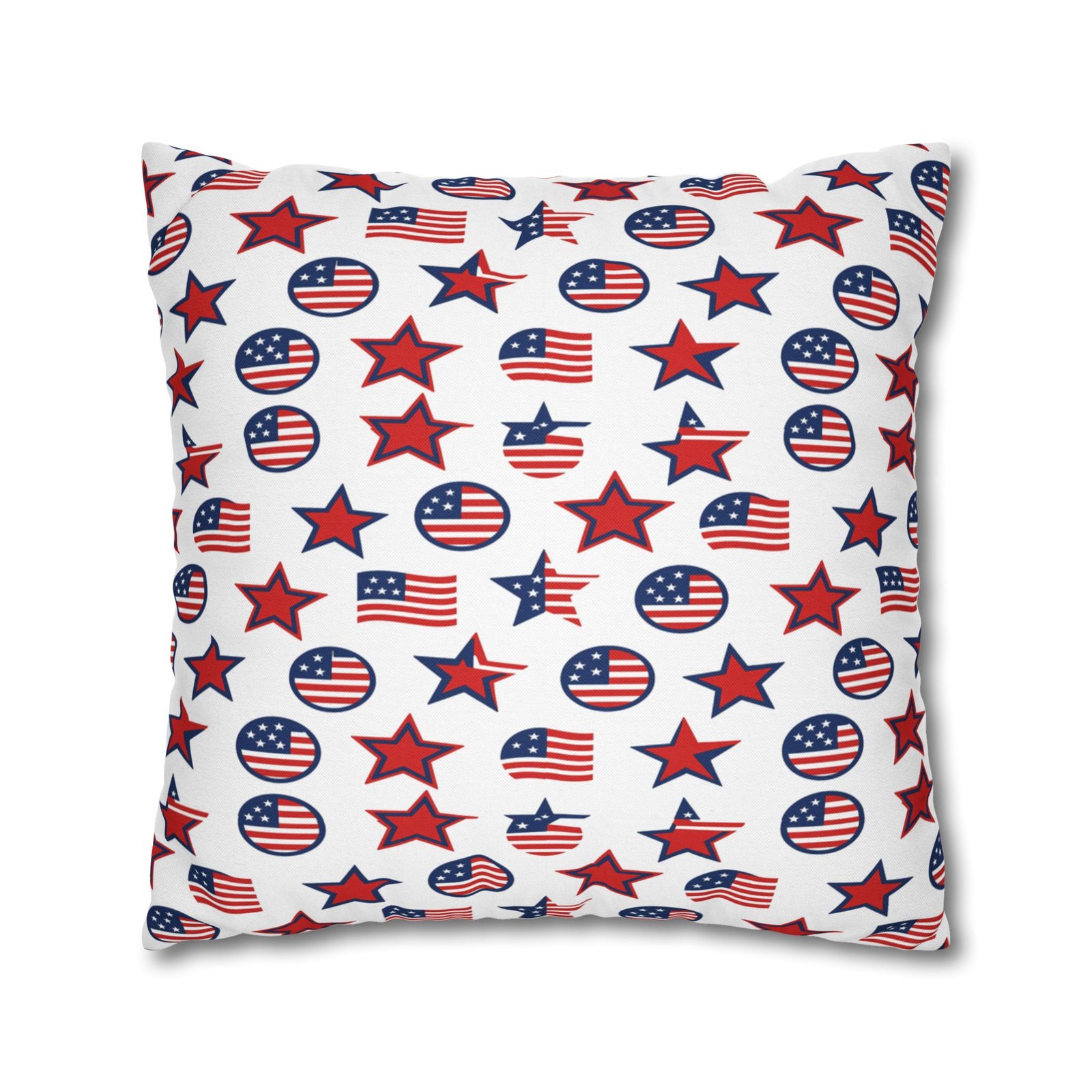 Patriotic Stars and Flags Pillowcase | American Flag Pattern Pillow - Image 21