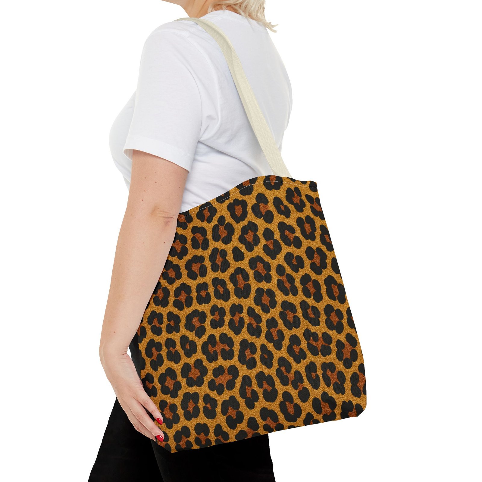Leopard Print Tote Bag | All Over Print Animal Pattern, Reusable Shopping Bag - Image 20