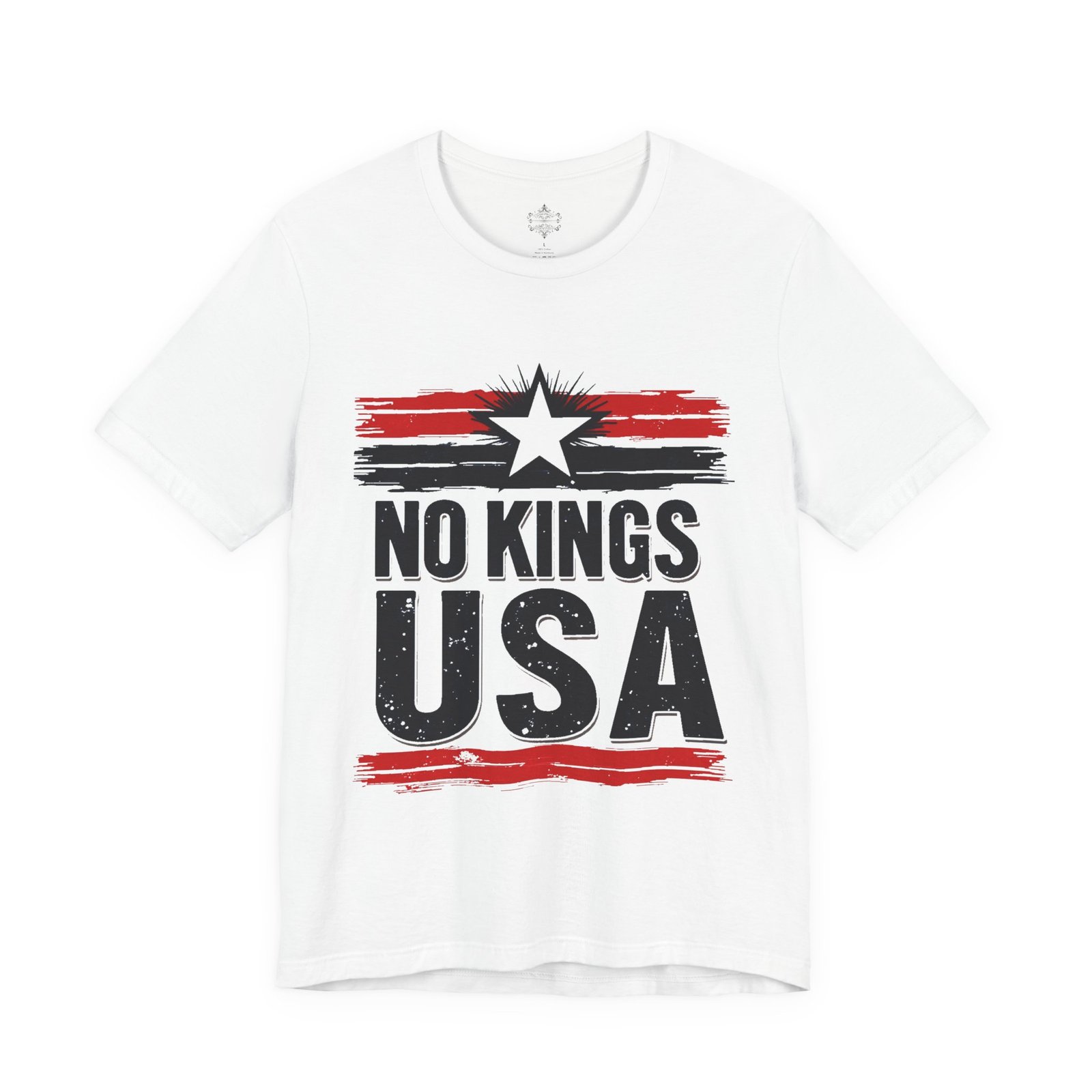 No Kings USA, Unisex Jersey Short Sleeve Shirt for Freedom Lovers, Casual Wear, Gifts, Independence Day, July 4th - Image 3