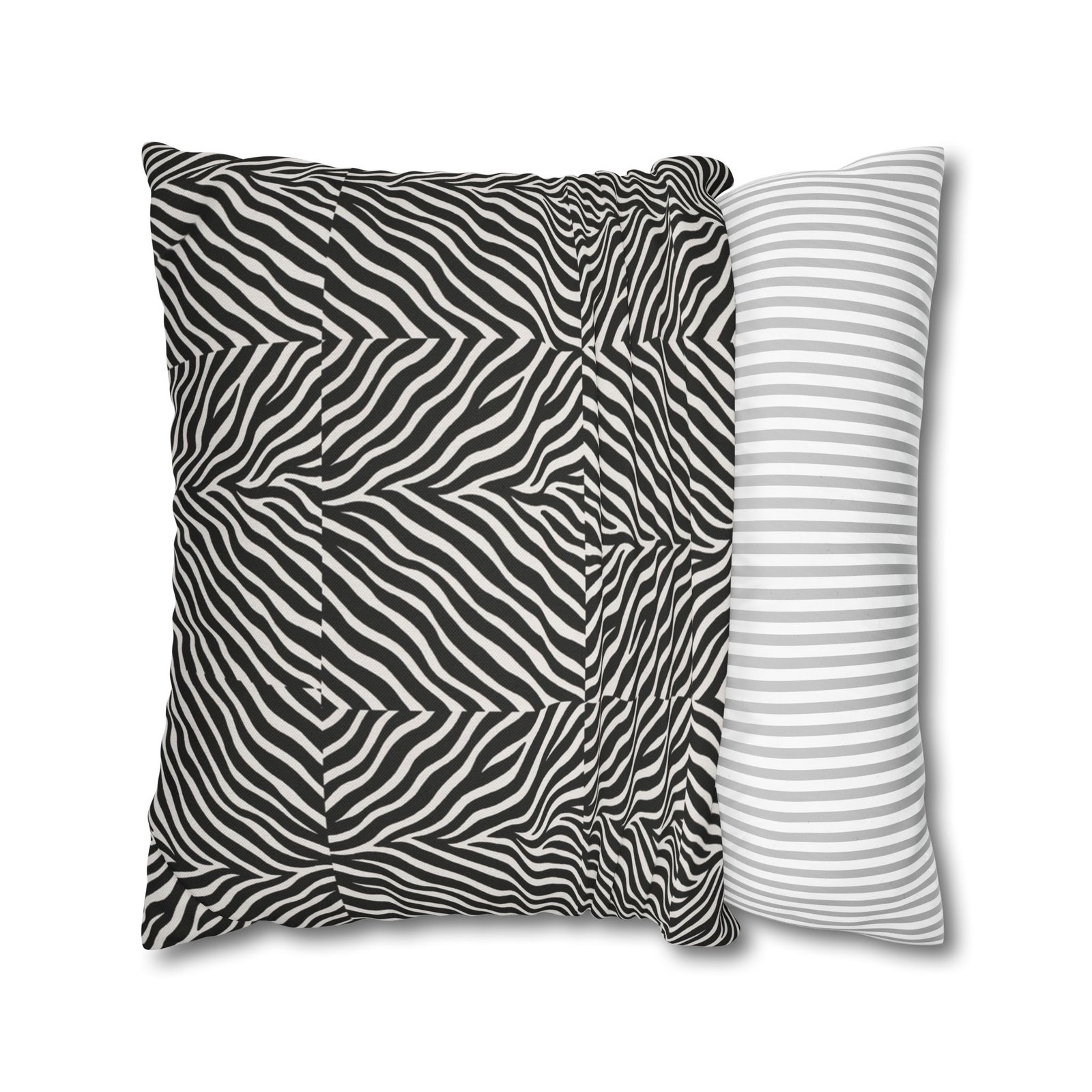 Black White Zebra Stripe Pillowcase | Animal Print Square Pillowcase - Image 20