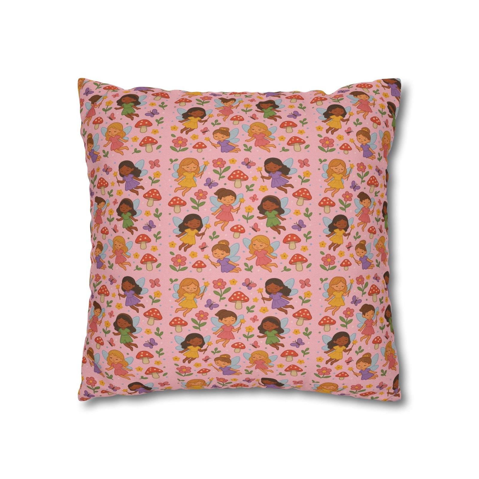Flower Girls Square Pillowcase, Floral Pillow Cover, Bedroom Decor, Home Accent, Flower Pattern Bedding - Image 9