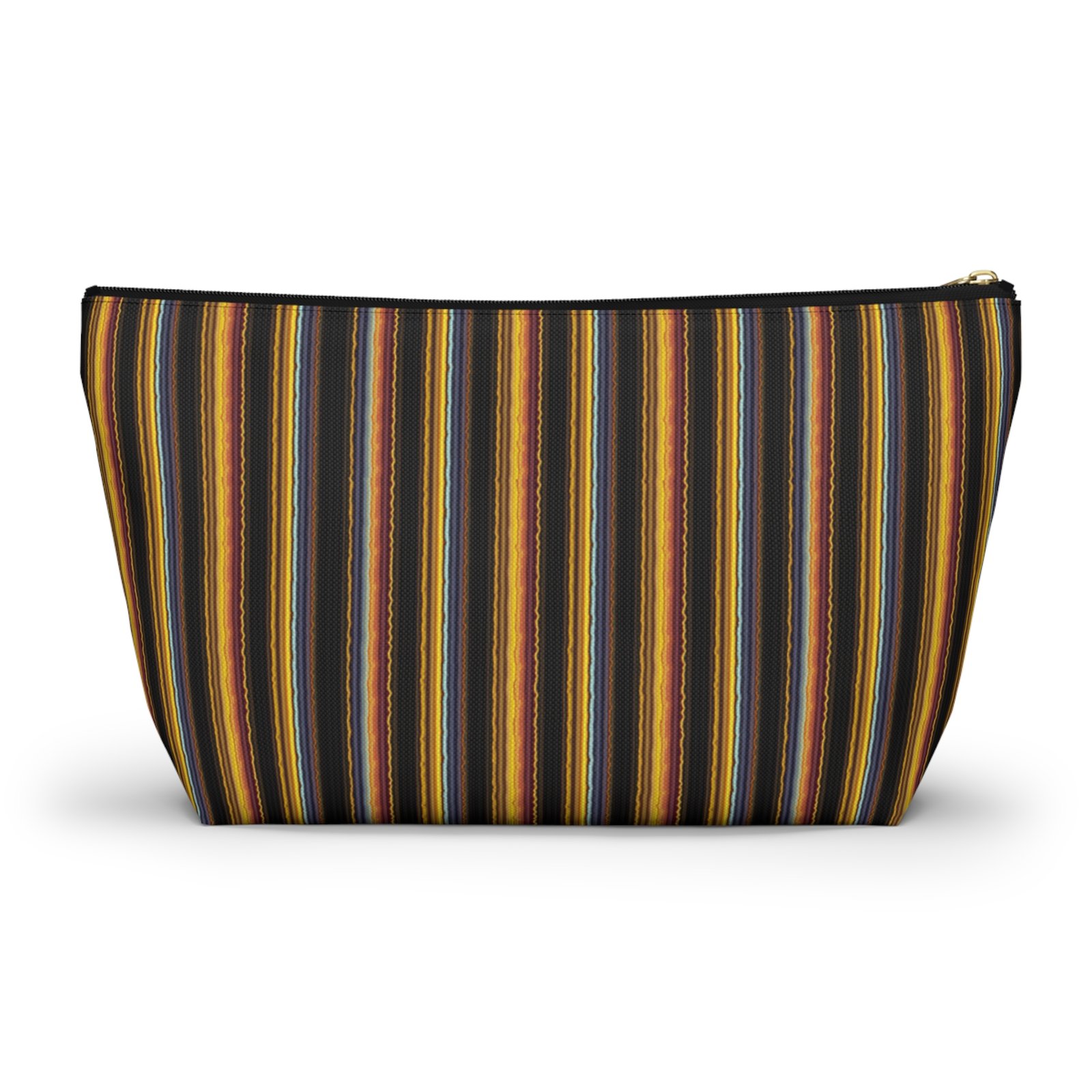Autumn Stripe Accessory Pouch | T-Bottom Makeup Bag - Image 2
