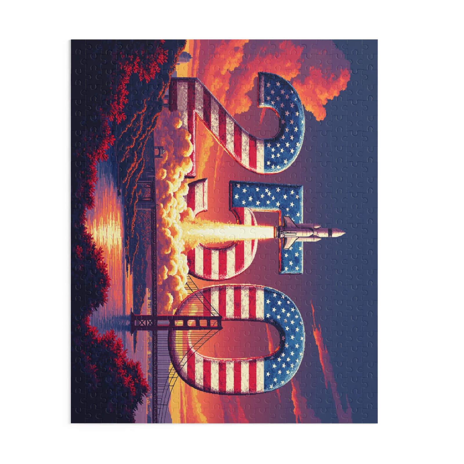 Puzzle, America 250 Patriotic Space Puzzle, USA Flag Jigsaw Game, Independence Day Activity, Fourth of July Gift, Mind Exercise Hobby, - Image 10
