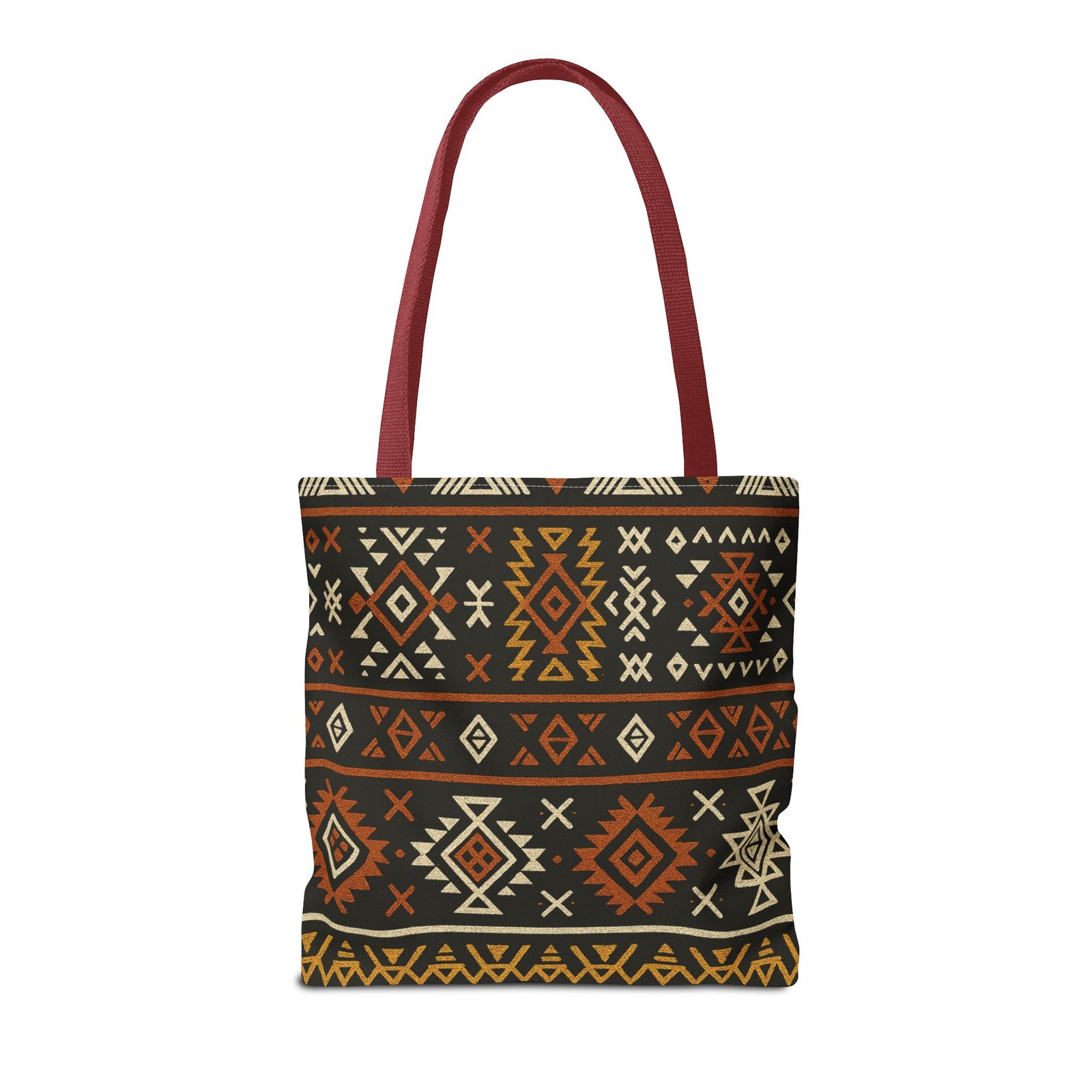 Southwestern Aztec Pattern Tote Bag | Tribal Geometric All-Over Print, Boho Chic Shoulder Bag, Ethnic Market Tote, Colorful Handbag, - Image 18