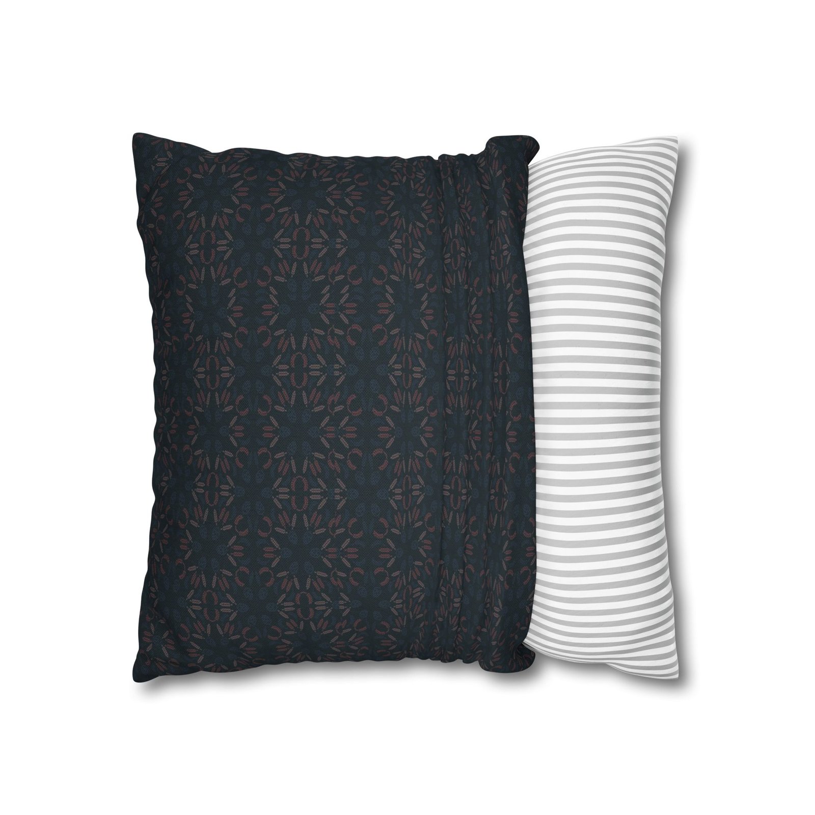 Dark Geometric Mosaic Pillowcase | Spun Polyester Square Pillowcase - Image 10