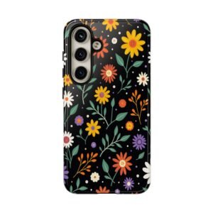 Samsung Galaxy S24 Floral Phone Case, Tough Cases for Nature Lovers, Vibrant Floral Design, Flower Power, Gift for Her, Eco-Friendly Phone