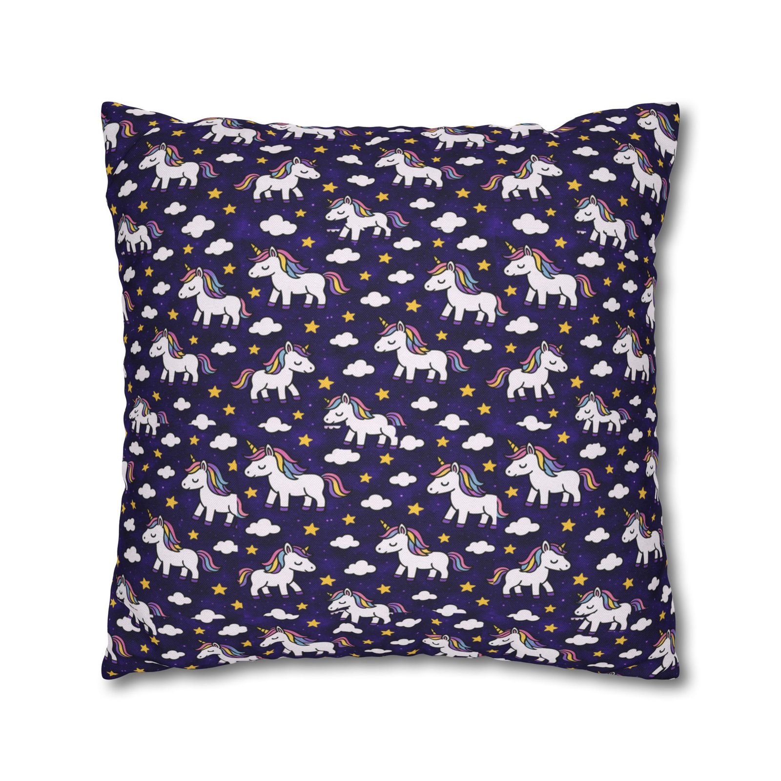 Unicorn Pattern Pillowcase | Square Polyester Throw Pillow Cover - Image 21