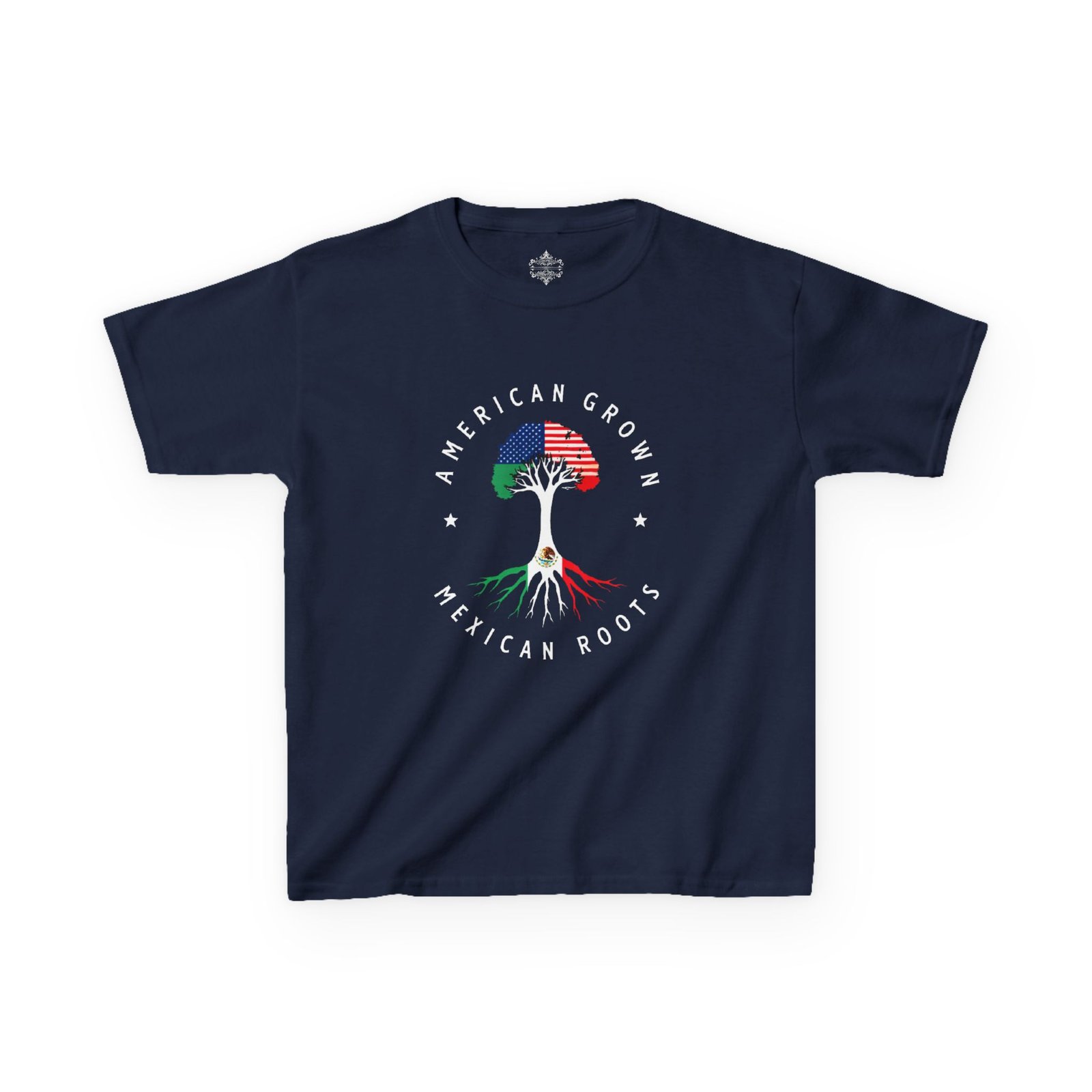 Kids Graphic Tee American Grown, Mexican Roots Youth Casual Wear, Gift for Kids, Diverse Culture Shirt, Summer Wardrobe - Image 17