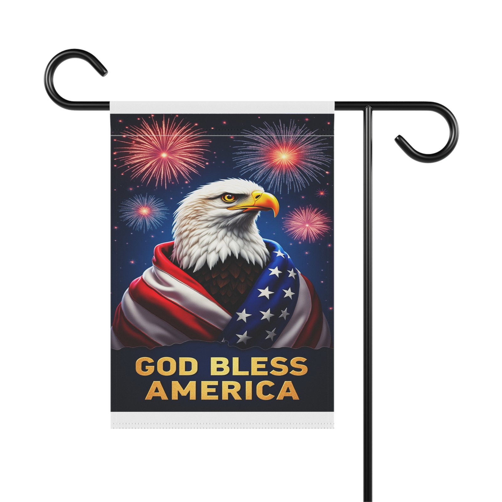 Patriotic Garden Banner, God Bless America Flag, Independence Day Decor, Outdoor Yard Flag, Memorial Day Decoration, USA Pride Banner - Image 2