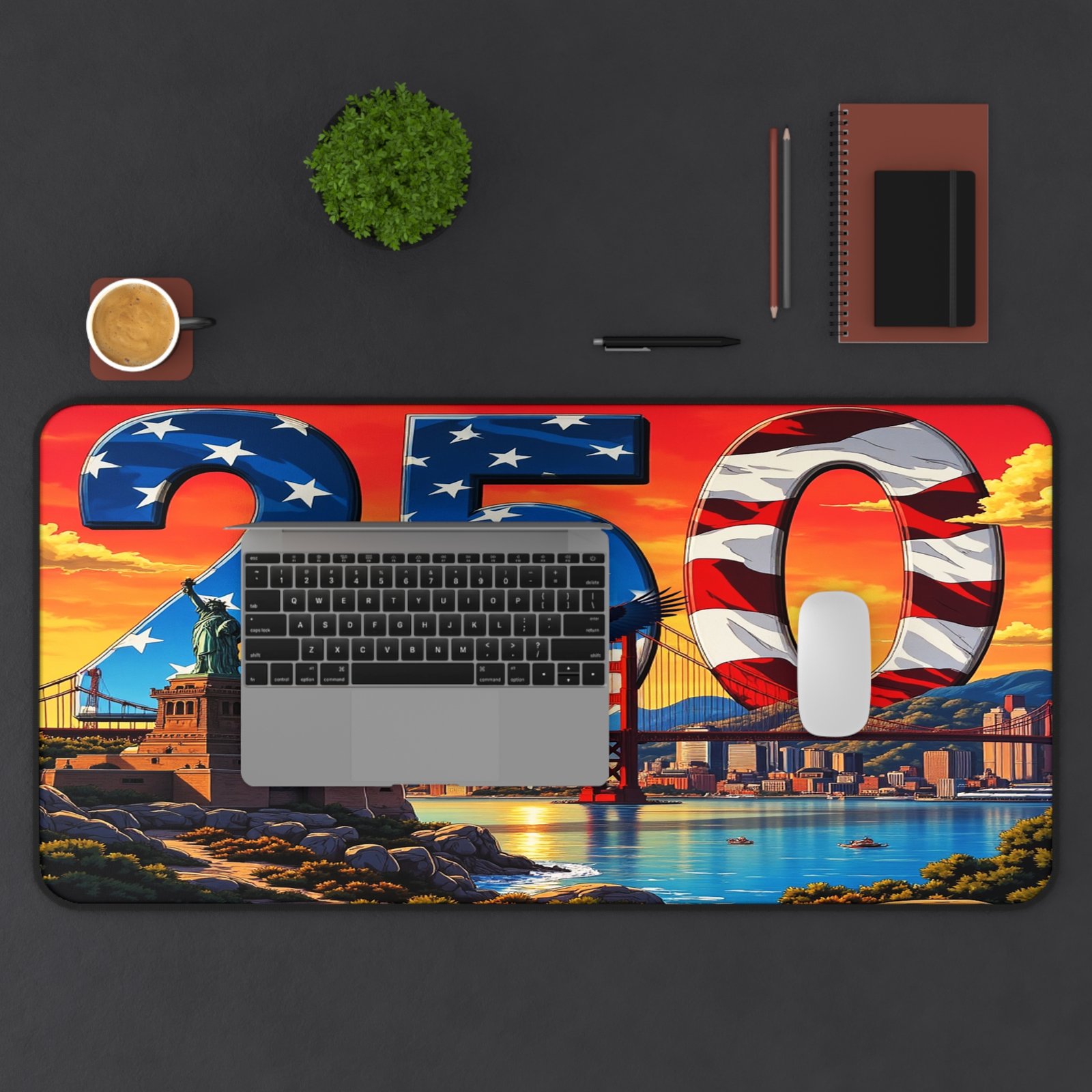 Patriotic Desk Mat, America 250 Mouse Pad, Independence Day Keyboard Pad, USA Flag Office Decor, Memorial Day Work Station Accessory - Image 11