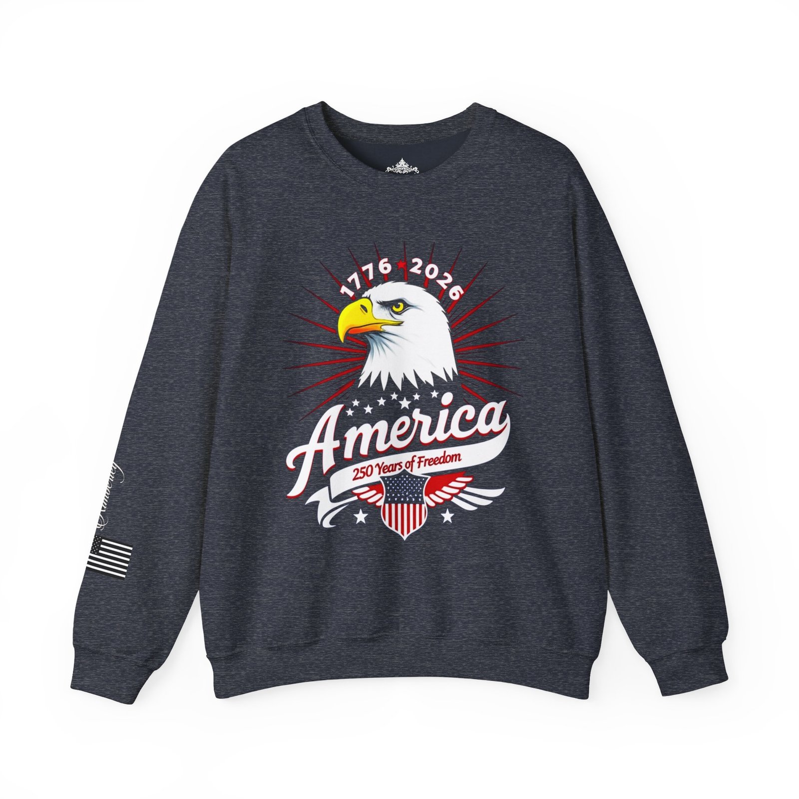 Custom American Eagle Unisex Sweatshirt, 250 Years of Freedom Design, USA Patriotic Apparel, Independence Day Gift, - Image 7