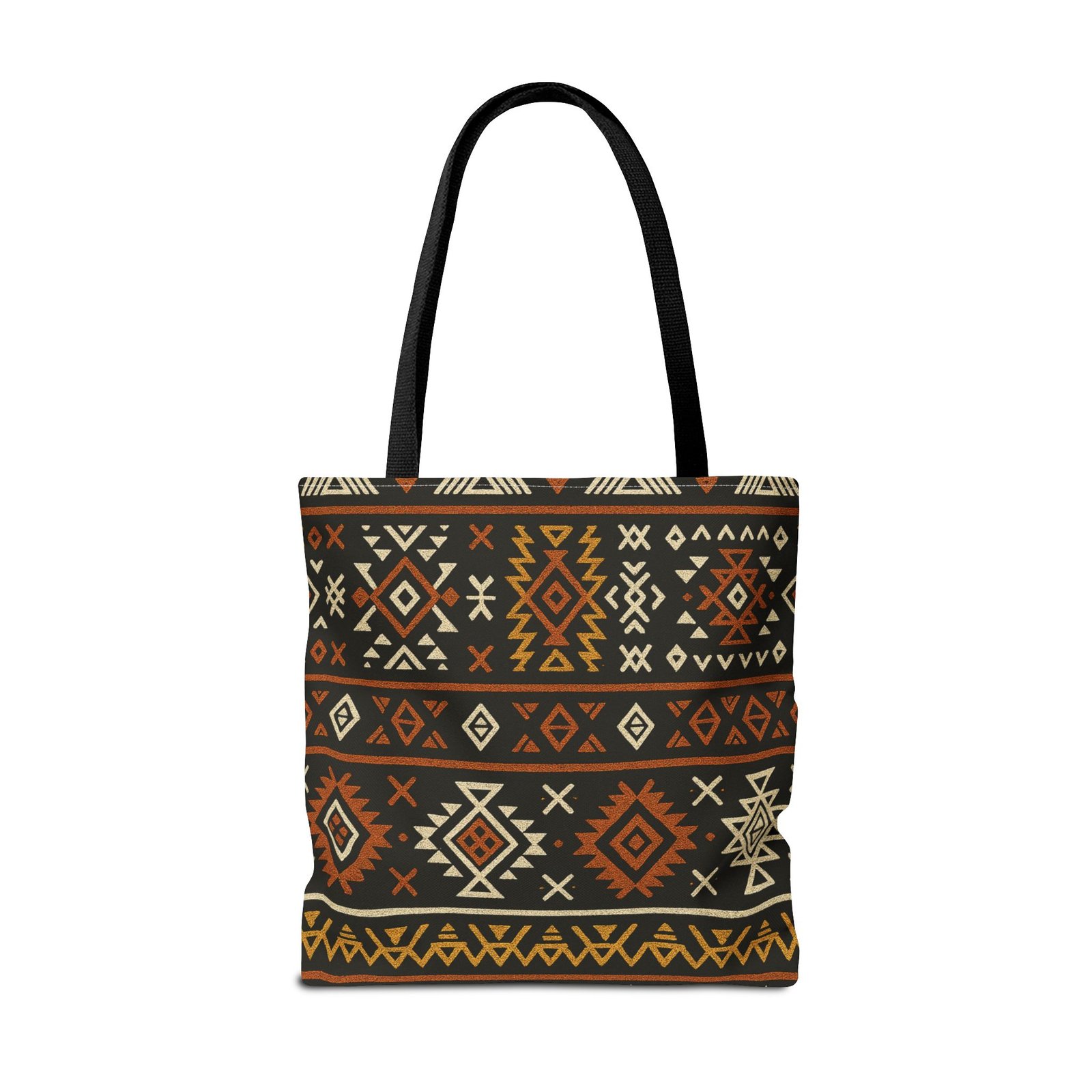 Southwestern Aztec Pattern Tote Bag | Tribal Geometric All-Over Print, Boho Chic Shoulder Bag, Ethnic Market Tote, Colorful Handbag, - Image 10