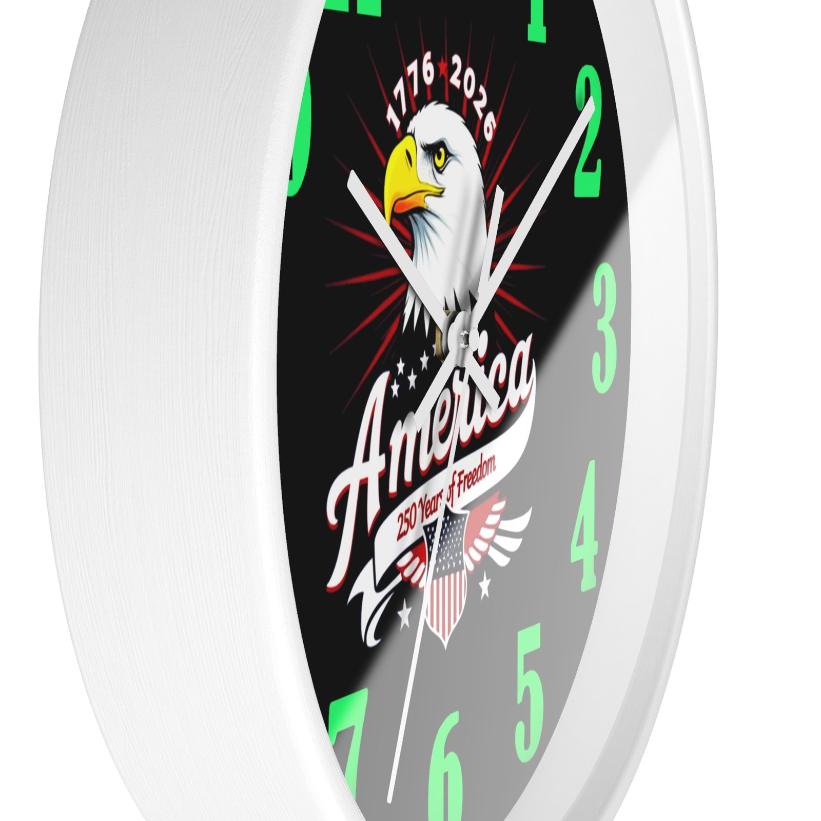 Patriotic Wall Clock, Eagle Home Decor, Independence Day Gift, USA Flag Timepiece, Fourth of July Decor - Image 11