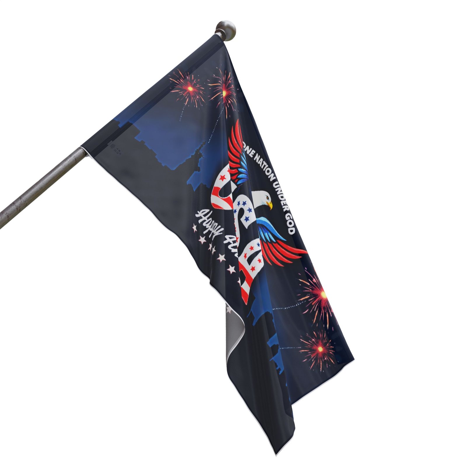 One Nation Under God, Happy 4th of July Flag - Image 12