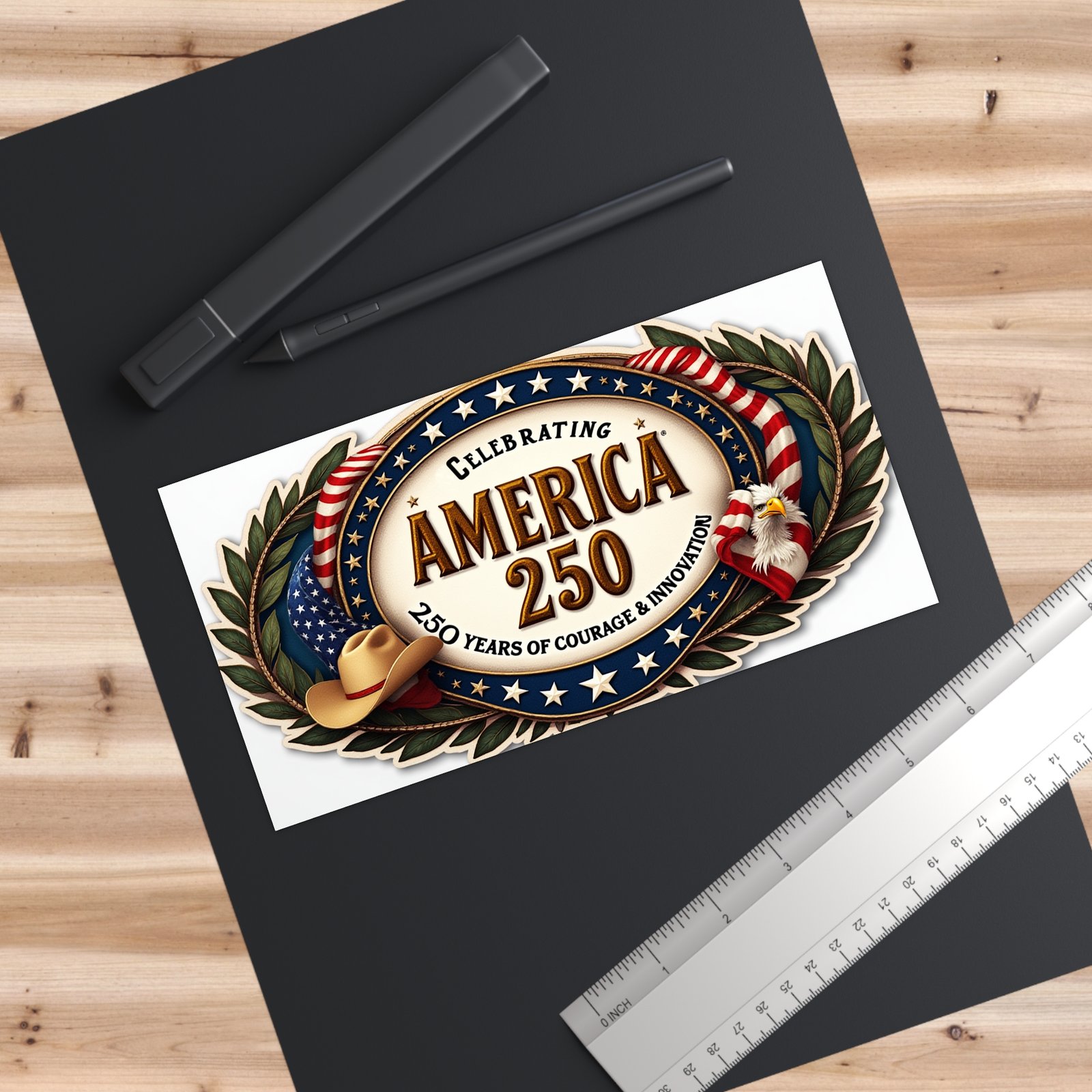 Patriotic Bumper Stickers - Celebrate America 250 Years, USA Flag Car Decals, American Pride Laptop Stickers, Independence Day Accessories, - Image 3