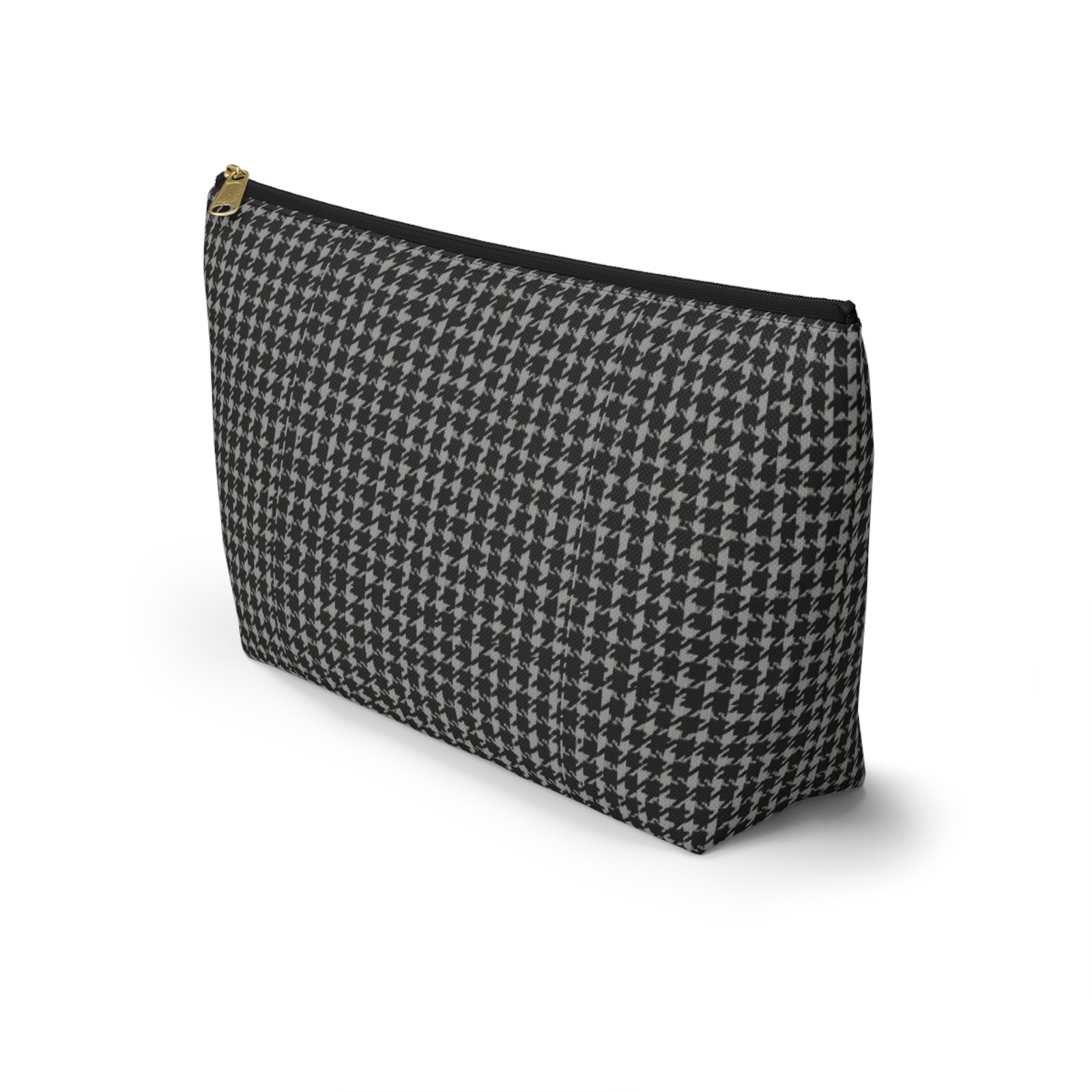 Gray Houndstooth Accessory Pouch - Image 3