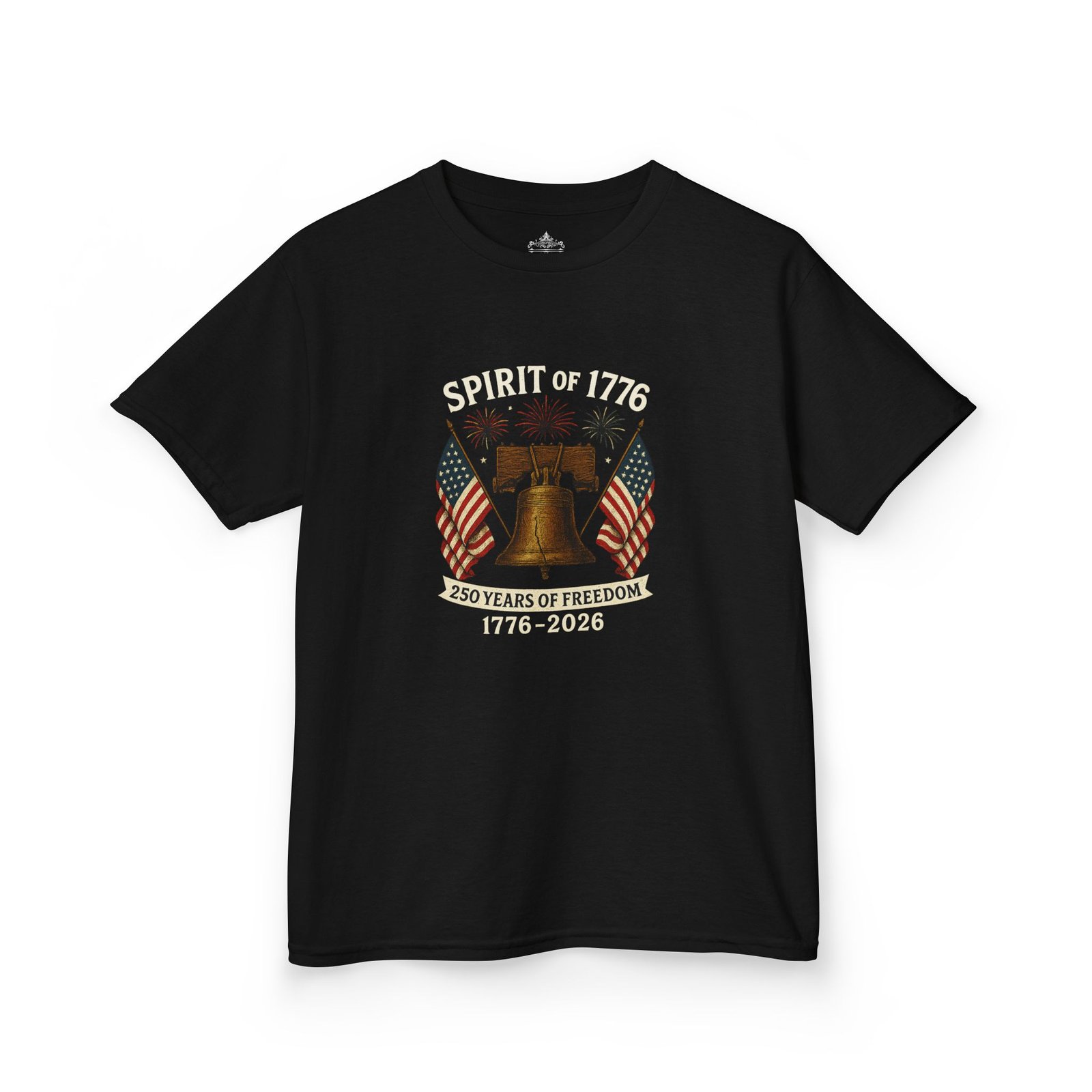 Spirit of 1776 Liberty Bell Tee | American Flag, 250 Years of Freedom 1776-2026