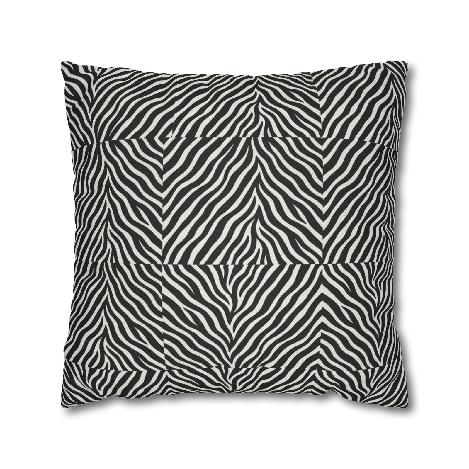 Black White Zebra Stripe Pillowcase | Animal Print Square Pillowcase - Image 19