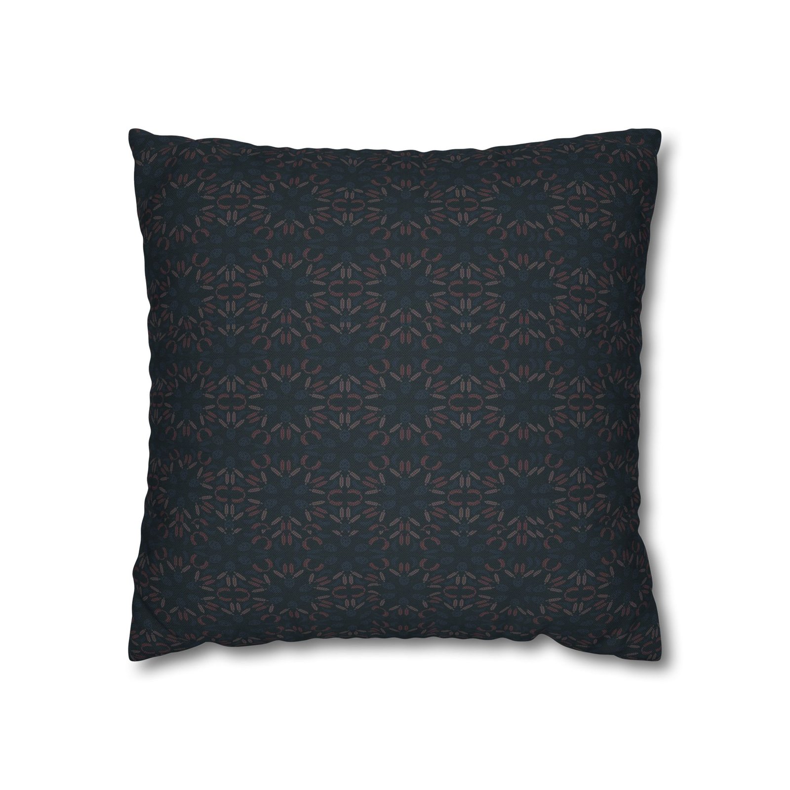 Dark Geometric Mosaic Pillowcase | Spun Polyester Square Pillowcase - Image 7