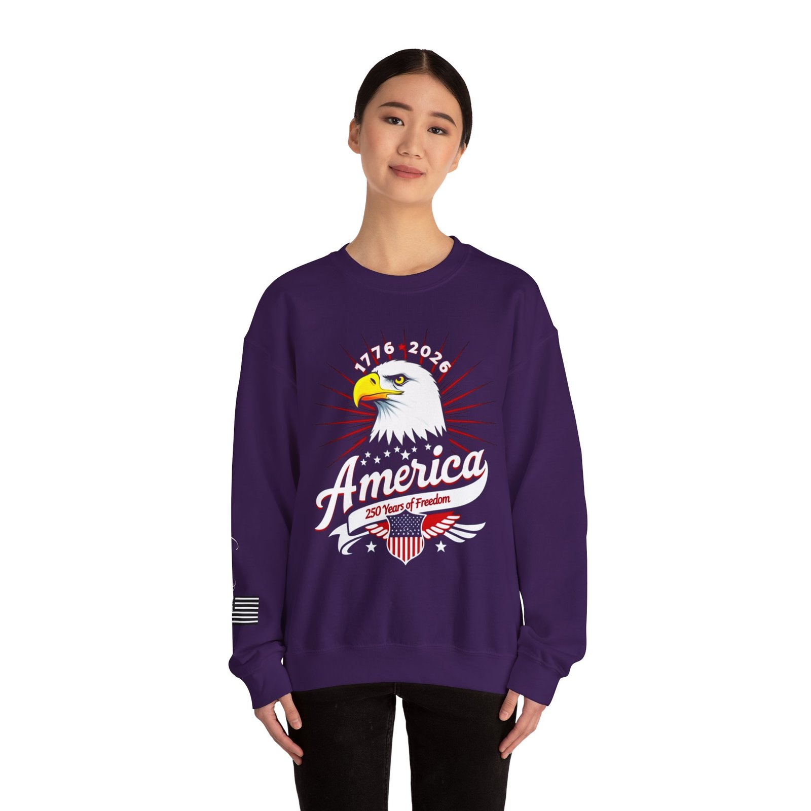 Custom American Eagle Unisex Sweatshirt, 250 Years of Freedom Design, USA Patriotic Apparel, Independence Day Gift, - Image 20