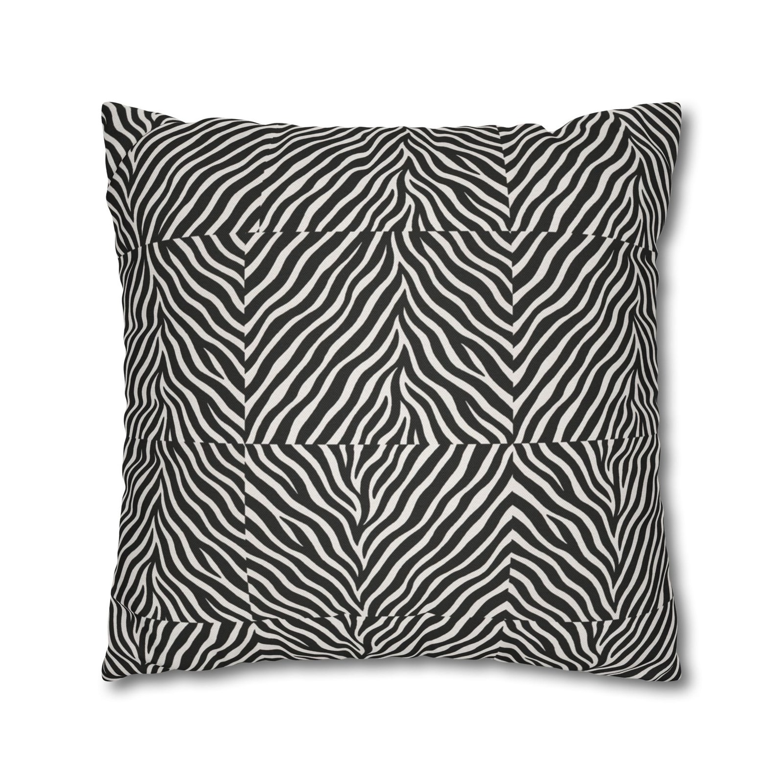 Black White Zebra Stripe Pillowcase | Animal Print Square Pillowcase - Image 21