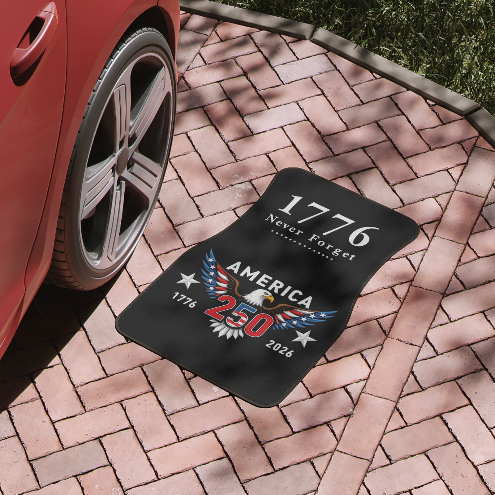Patriotic Car Floor Mat, 1776 Never Forget, America 250, Vehicle Accessories, Car Decor, Gift for Patriotism - Image 5