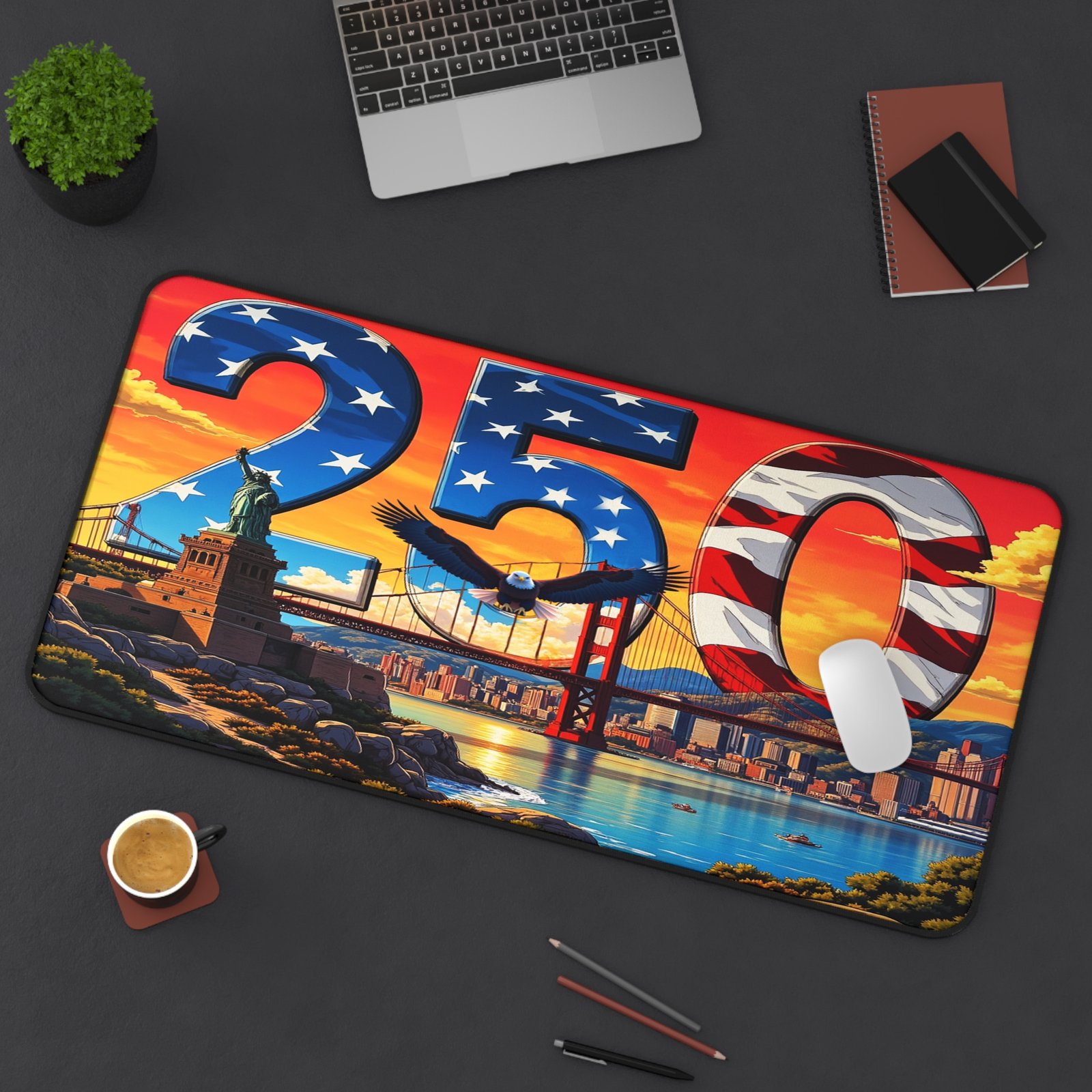 Patriotic Desk Mat, America 250 Mouse Pad, Independence Day Keyboard Pad, USA Flag Office Decor, Memorial Day Work Station Accessory - Image 12