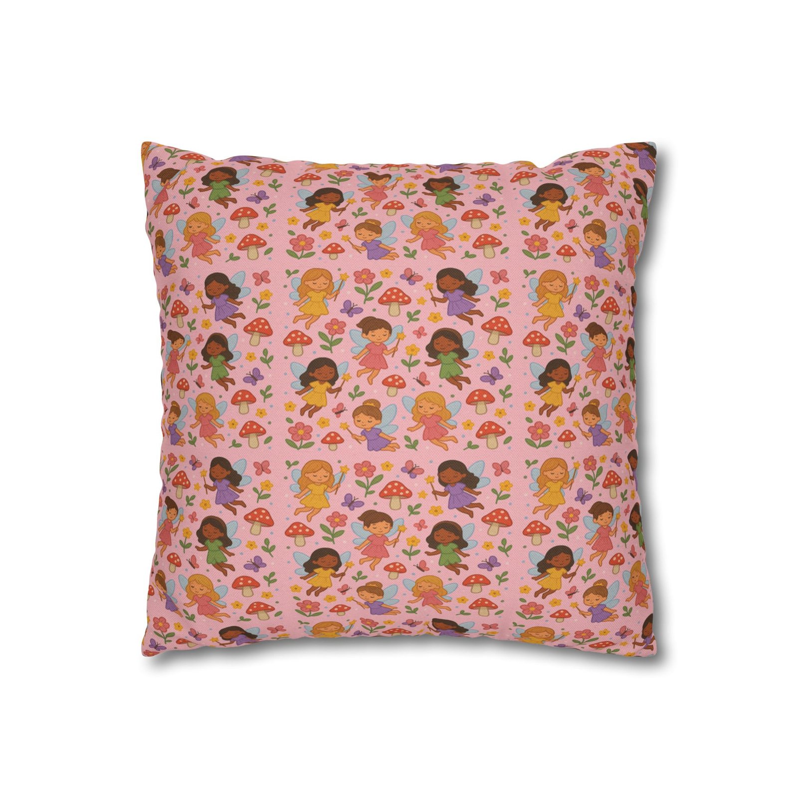 Flower Girls Square Pillowcase, Floral Pillow Cover, Bedroom Decor, Home Accent, Flower Pattern Bedding - Image 4