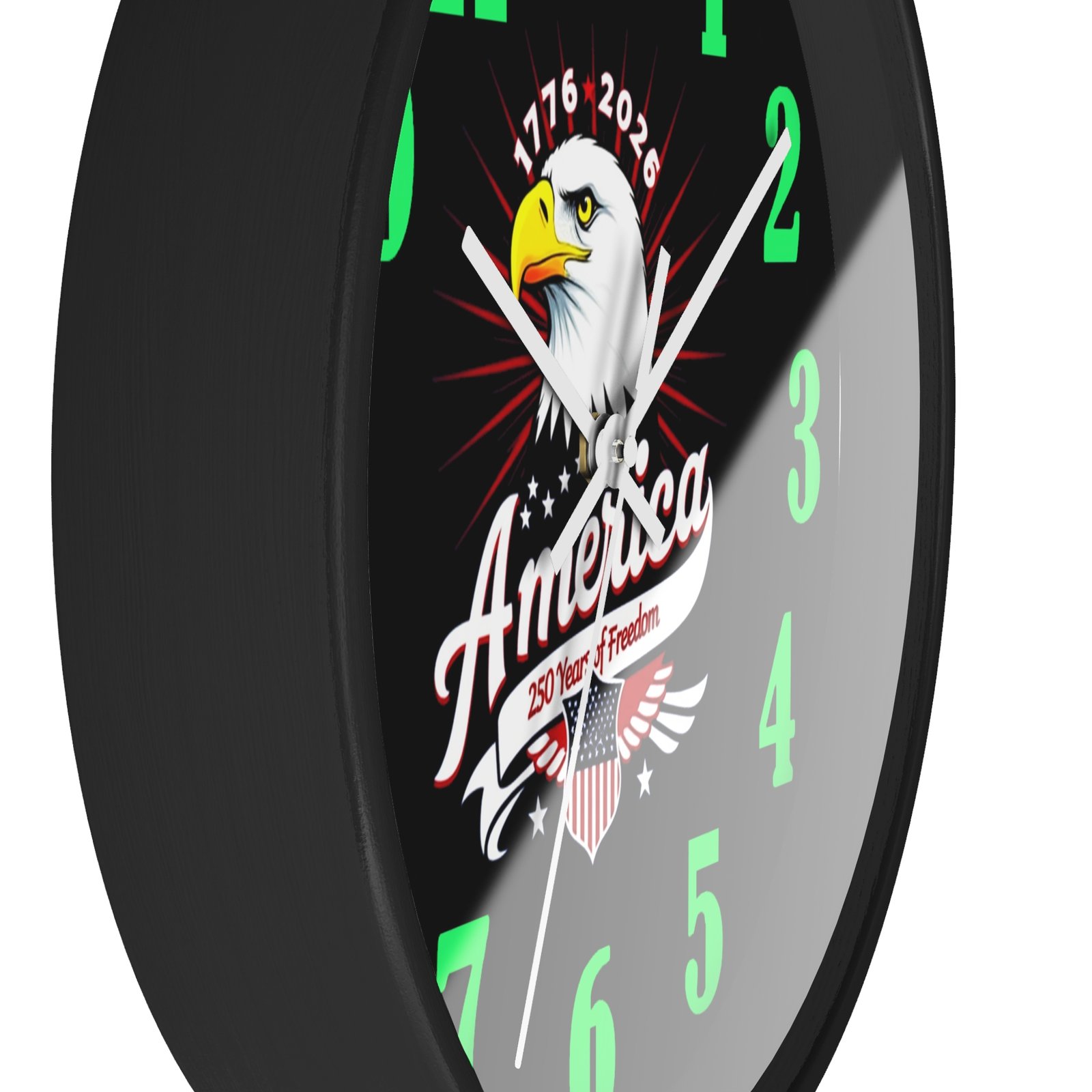 Patriotic Wall Clock, Eagle Home Decor, Independence Day Gift, USA Flag Timepiece, Fourth of July Decor - Image 5