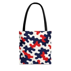 Black White Abstract Camouflage Tote Bag | All-Over Print