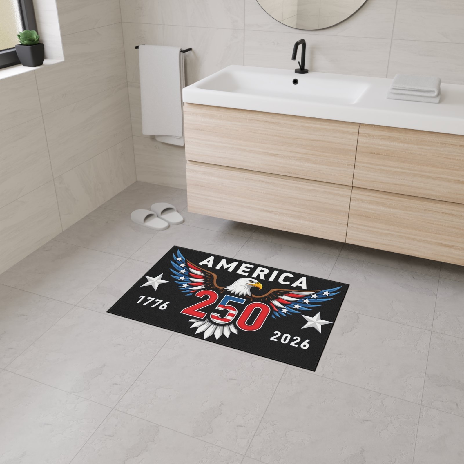 Patriotic Mat, America 250 Eagle, Heavy Duty Rug for Home Decor, Non-Slip Floor Cover, Indoor Outdoor Rug, Patriotic Gift - Image 11