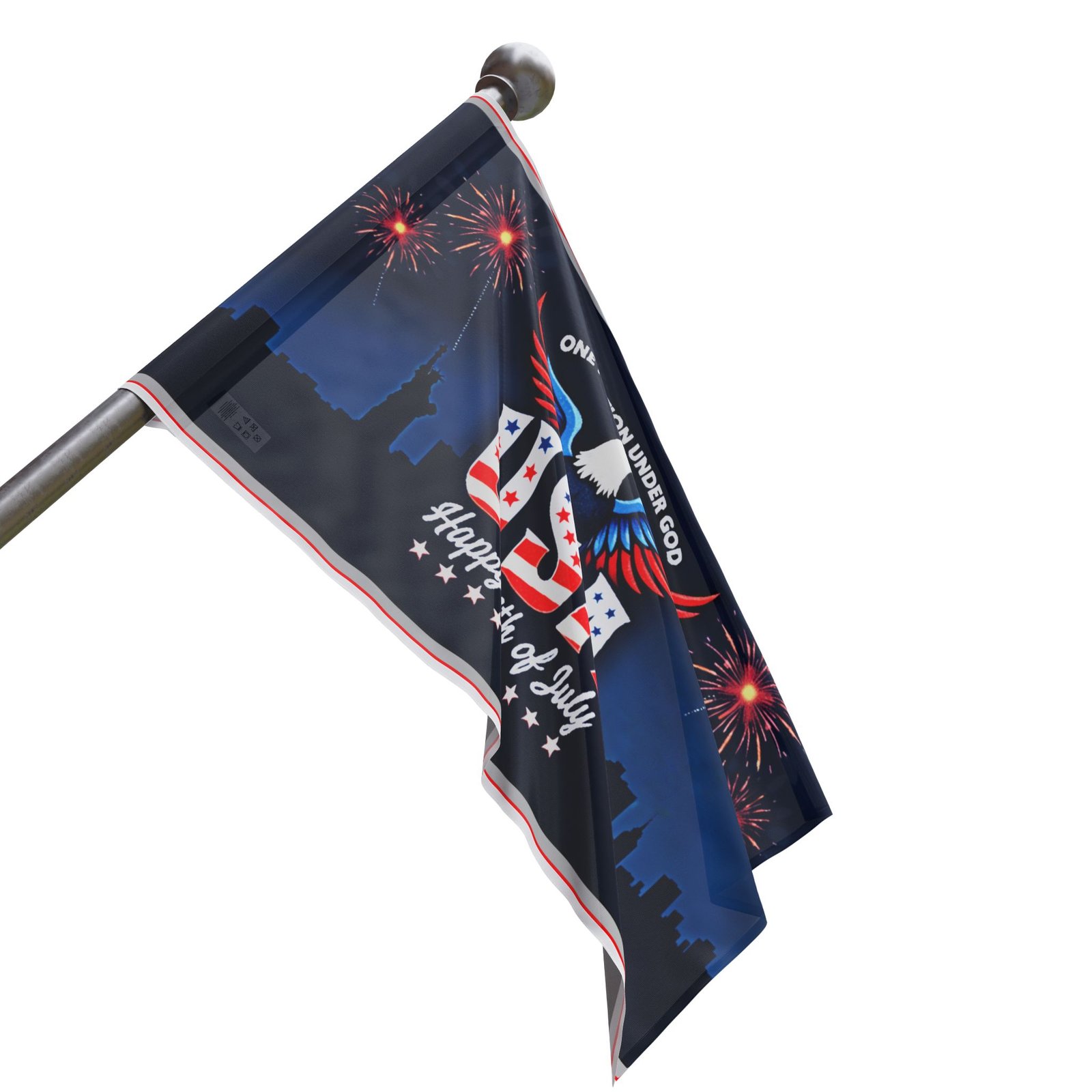 One Nation Under God, Happy 4th of July Flag - Image 4