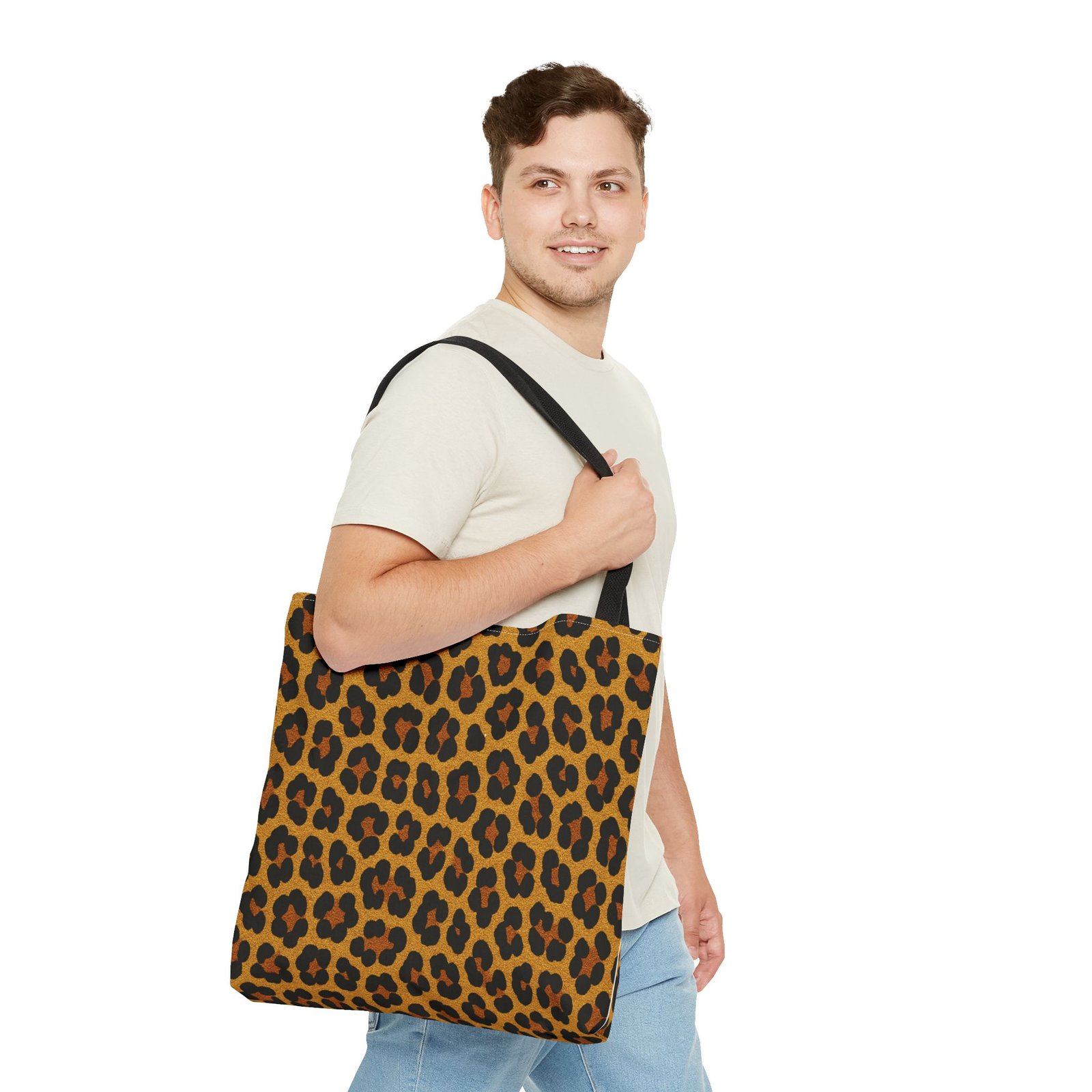 Leopard Print Tote Bag | All Over Print Animal Pattern, Reusable Shopping Bag - Image 11