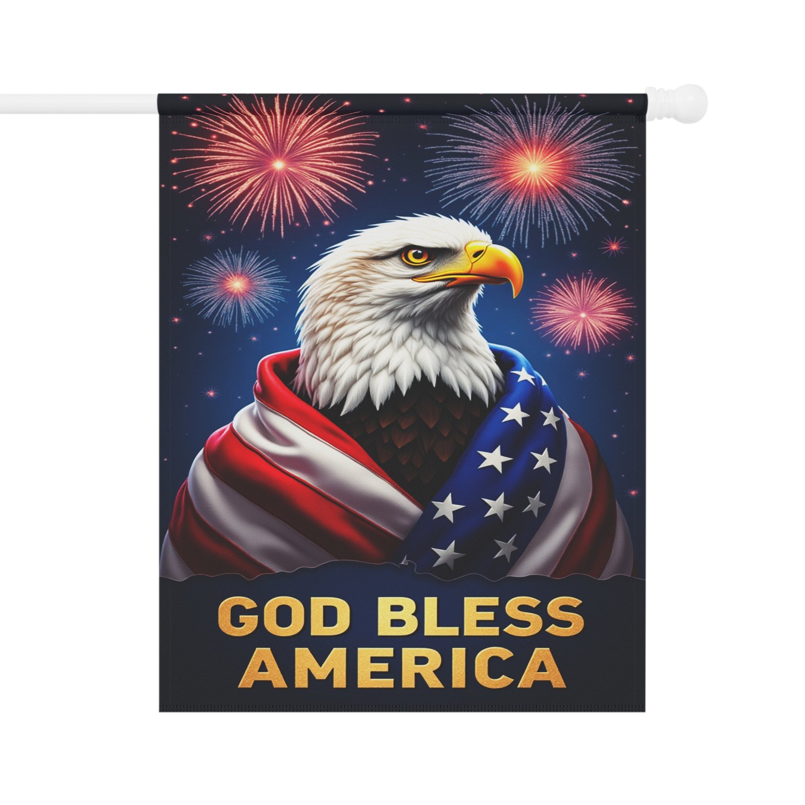 Patriotic Garden Banner, God Bless America Flag, Independence Day Decor, Outdoor Yard Flag, Memorial Day Decoration, USA Pride Banner - Image 5