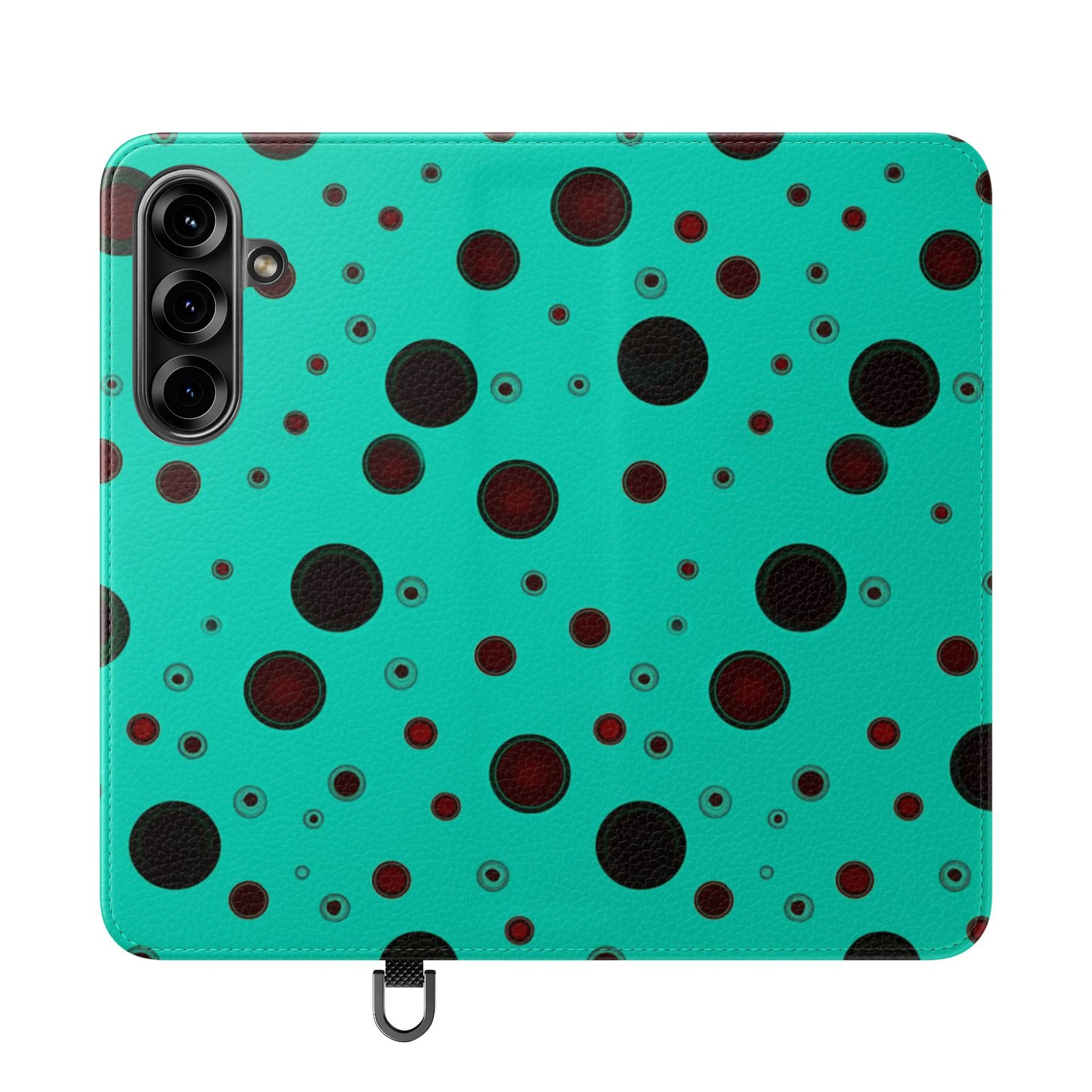 Samsung Galaxy S25, Stylish Flip Case with Bold Dot Design | Phone Wallet, Trendy Accessory