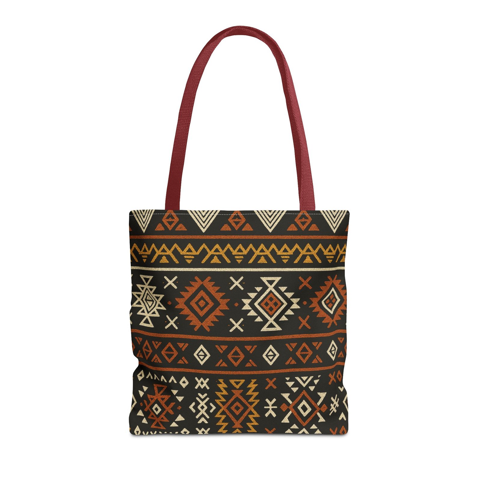 Southwestern Aztec Pattern Tote Bag | Tribal Geometric All-Over Print, Boho Chic Shoulder Bag, Ethnic Market Tote, Colorful Handbag, - Image 17