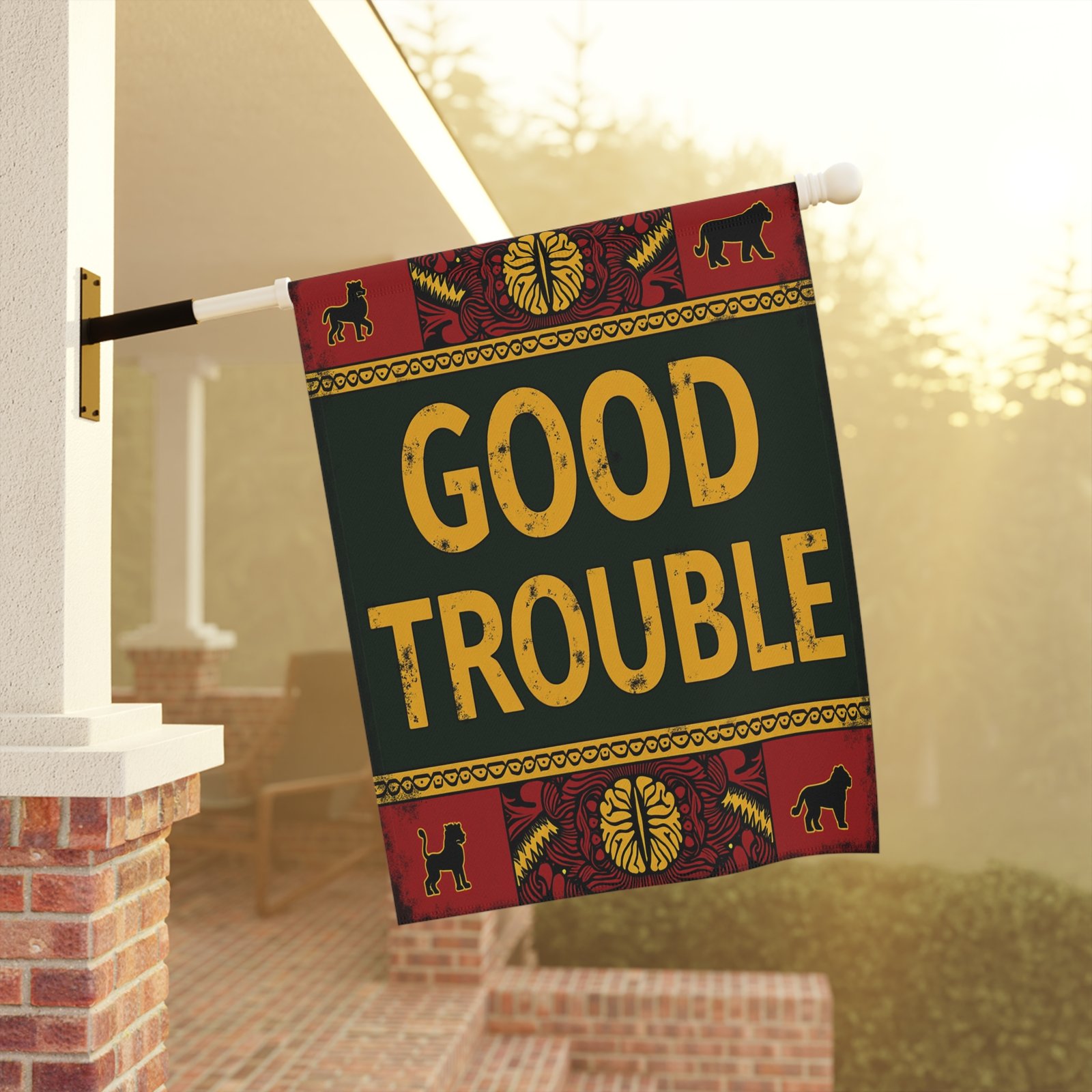 Good Trouble Garden Banner, Vibrant Decorative Flag for Home, Outdoor Decor, Good Trouble Sign, Summer Garden Decor, Unique Gift Idea - Image 8