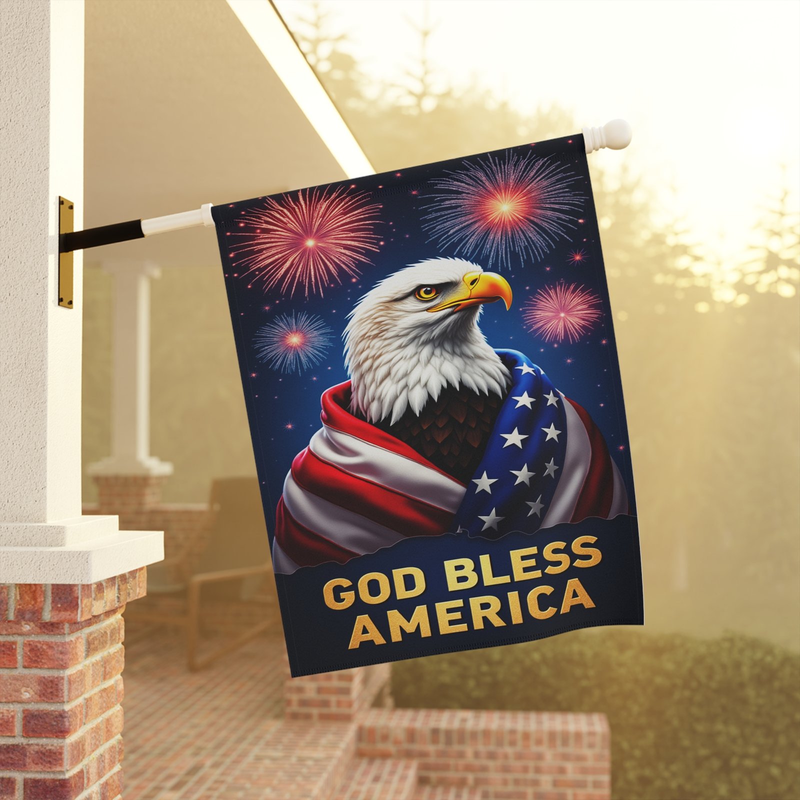 Patriotic Garden Banner, God Bless America Flag, Independence Day Decor, Outdoor Yard Flag, Memorial Day Decoration, USA Pride Banner - Image 8