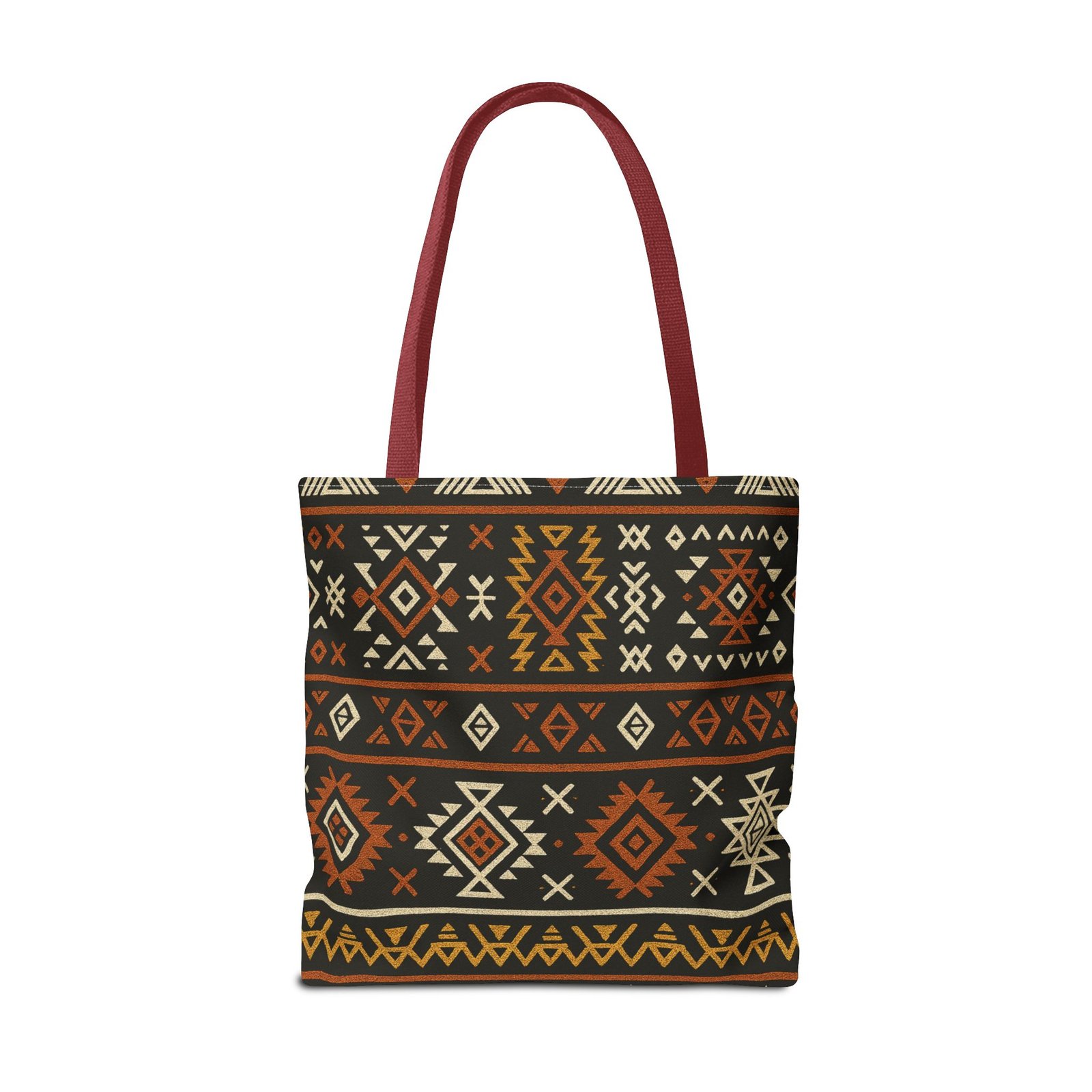 Southwestern Aztec Pattern Tote Bag | Tribal Geometric All-Over Print, Boho Chic Shoulder Bag, Ethnic Market Tote, Colorful Handbag, - Image 22